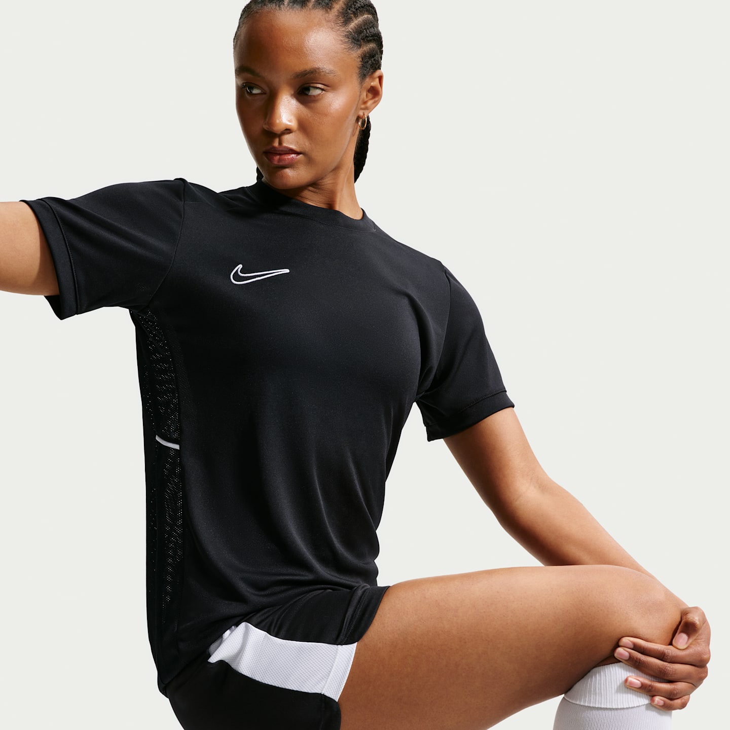 Женский топ Nike Academy Dri-FIT Soccer Top, цвет: Чёрный / Белый — фото 3