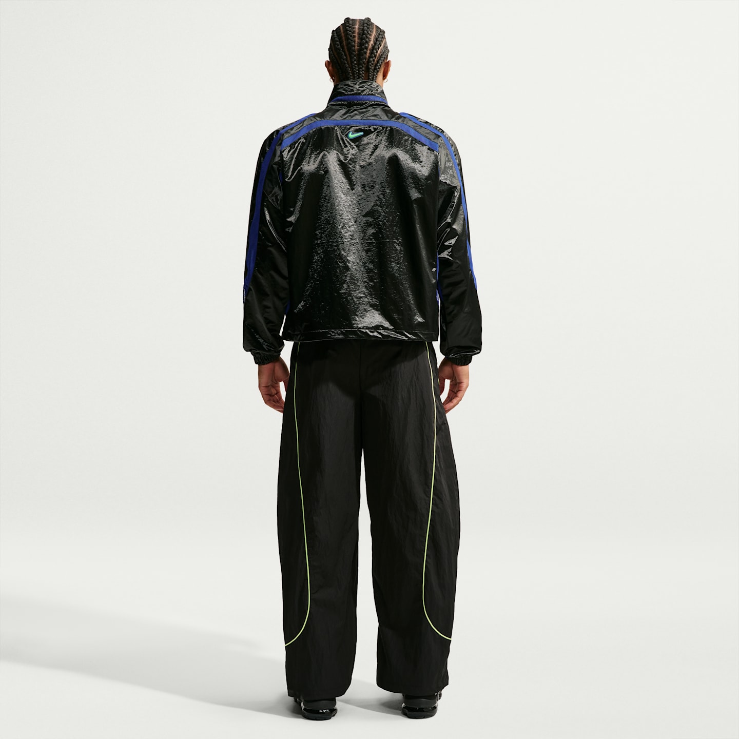 Мужская тканая спортивная куртка Nike Project F.R.O.G. Flow, цвет: Чёрный / Королевский синий — фото 5