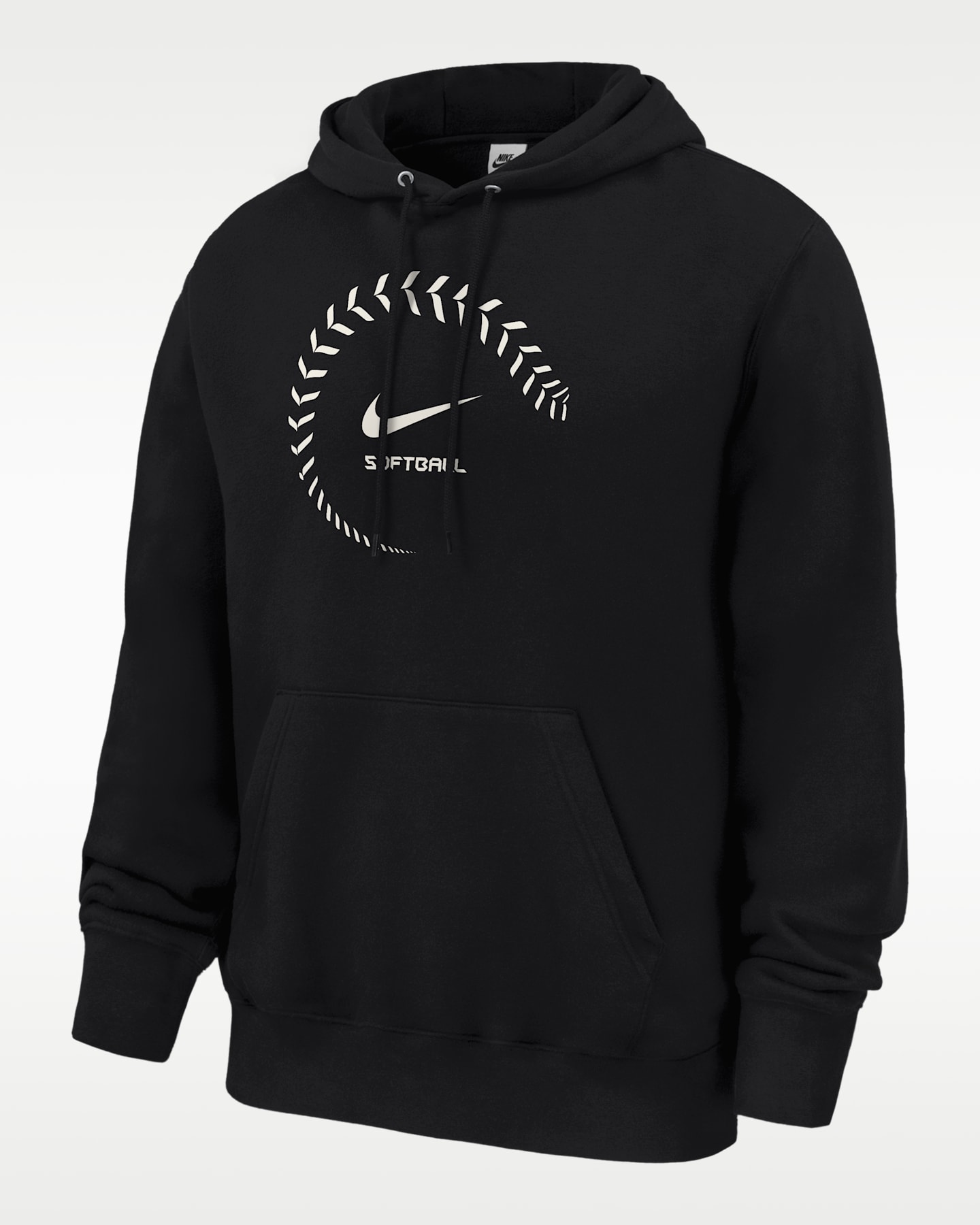 Мужское флисовое худи Nike Swoosh Club для софтбола, цвет: Чёрный — фото 2