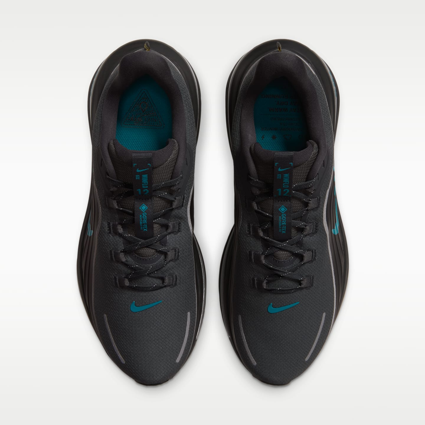 Мужские кроссовки Nike Winflo 12 GORE-TEX Waterproof Road Running, цвет: Антрацитовый / Чёрный — фото 4