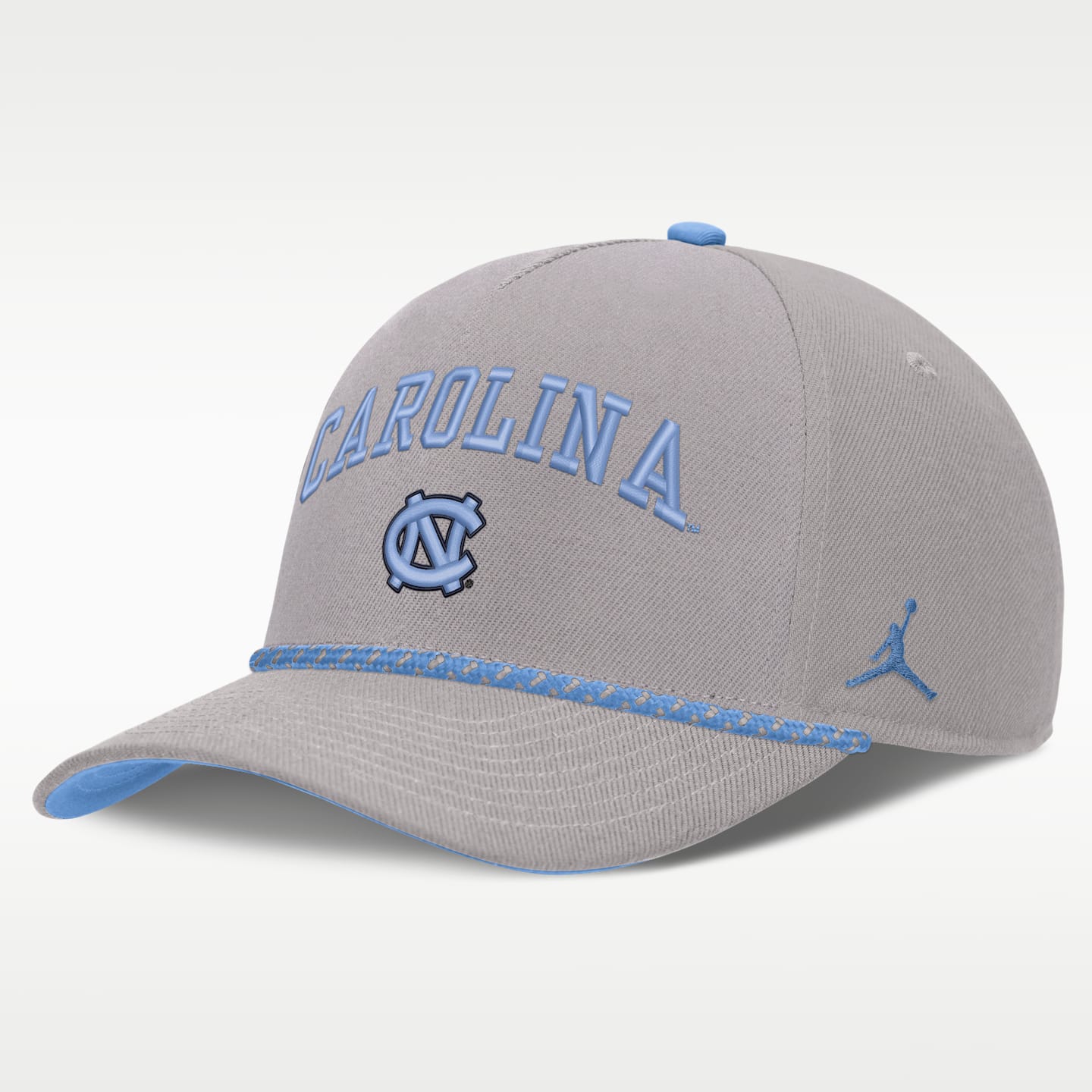 Мужская бейсболка Jordan Brand North Carolina Primetime Rise Rope регулируемая, цвет: Серый — фото 1