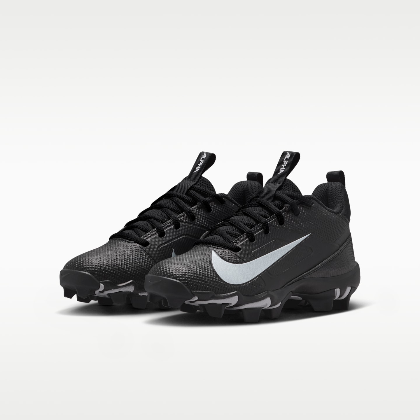 Детские бутсы Nike Alpha Menace 4 Shark Football Cleats, цвет: Чёрный / Белый — фото 5
