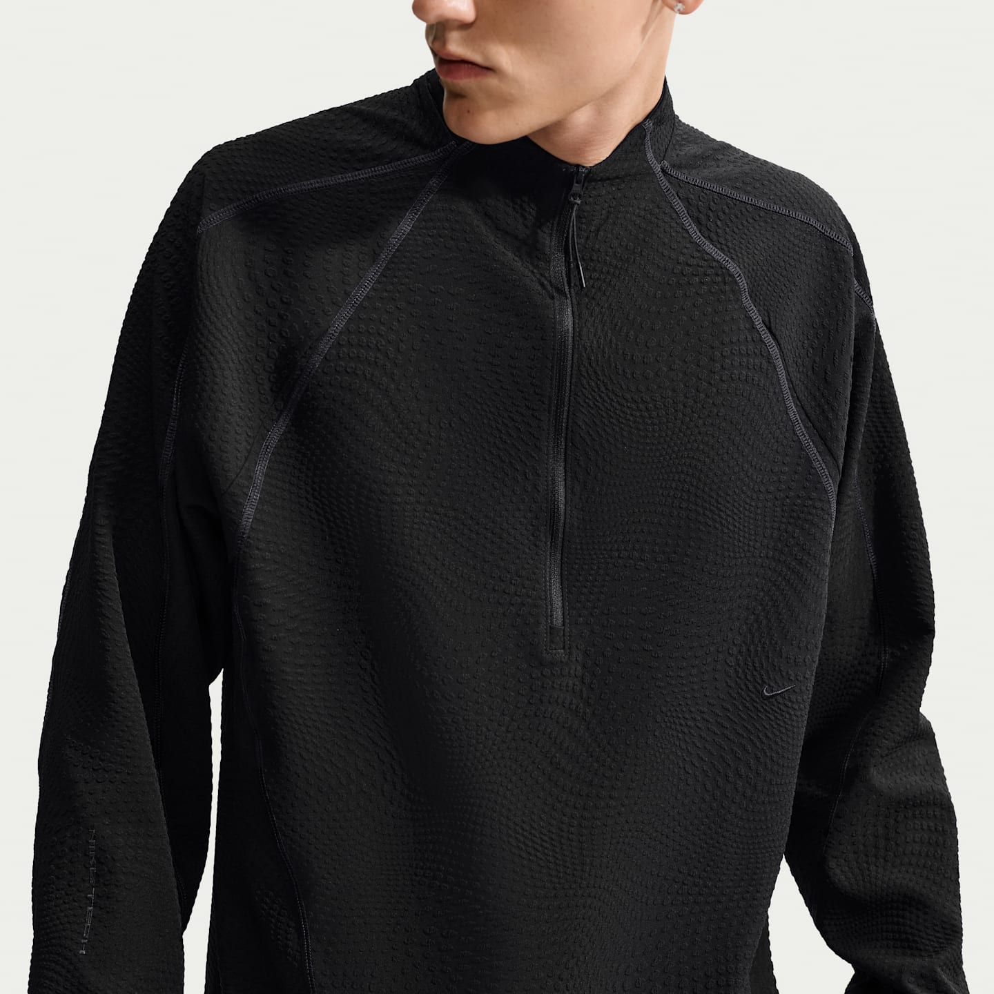 Мужской топ Nike Tech Dri-FIT свободного кроя на молнии 1/4, цвет: Чёрный — фото 3