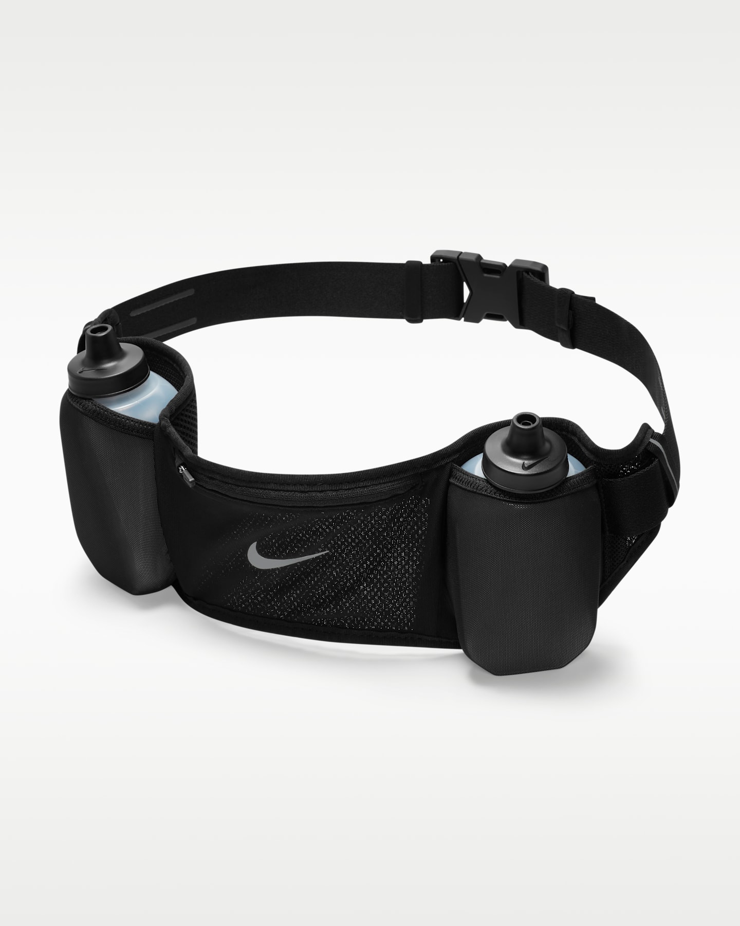 Беговой гидратационный пояс Nike Flex Stride Double, 24 oz, цвет: Чёрный — фото 3