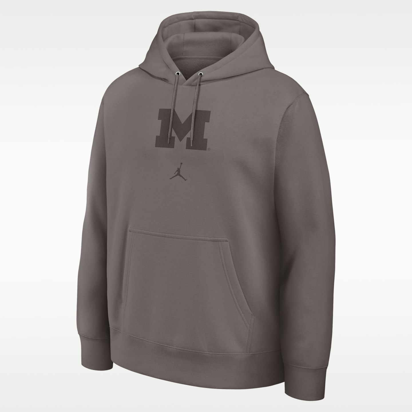 Мужское худи Nike Michigan Washed Club College Pullover, цвет: Серо-бежевый — фото 1