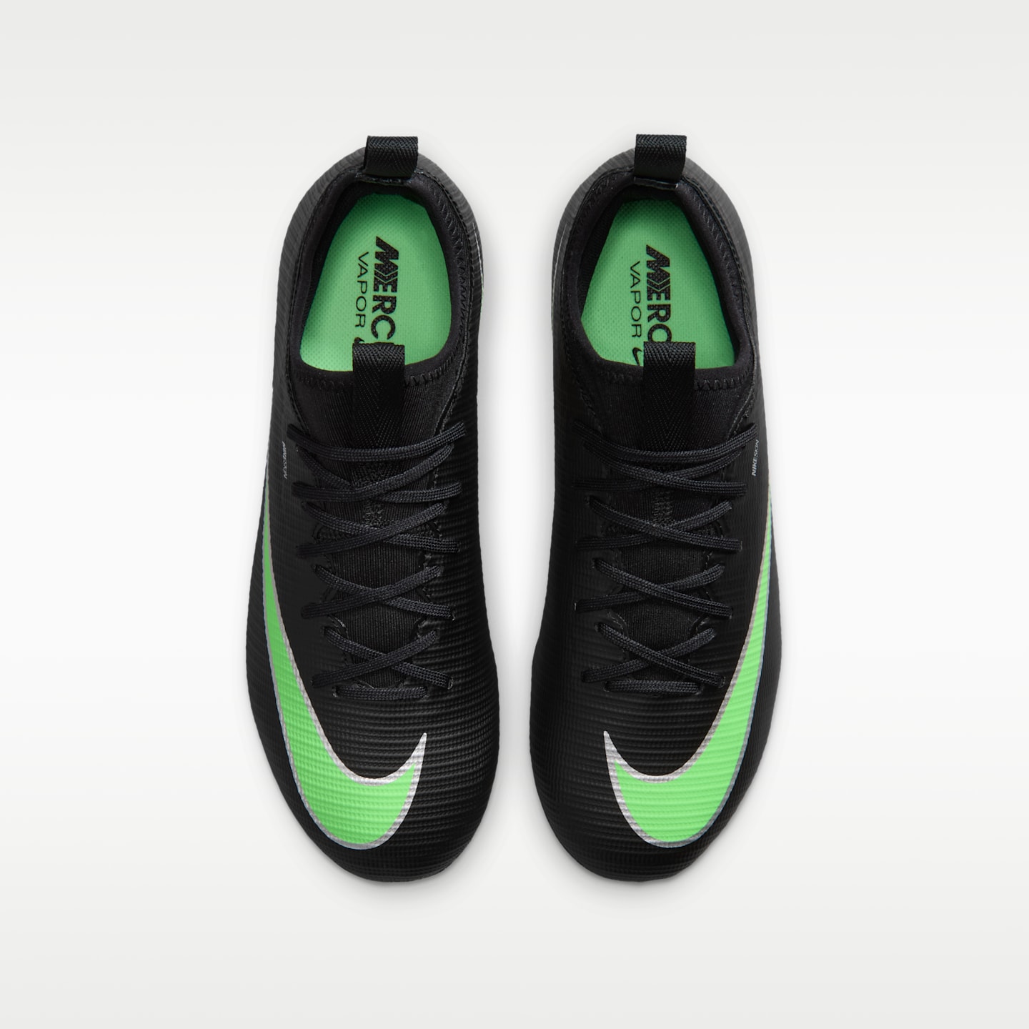 Детские кроссовки Nike Jr. Mercurial Vapor 17 Academy Big Kids' Turf Low-Top Soccer, цвет: Чёрный / Зелёный — фото 4