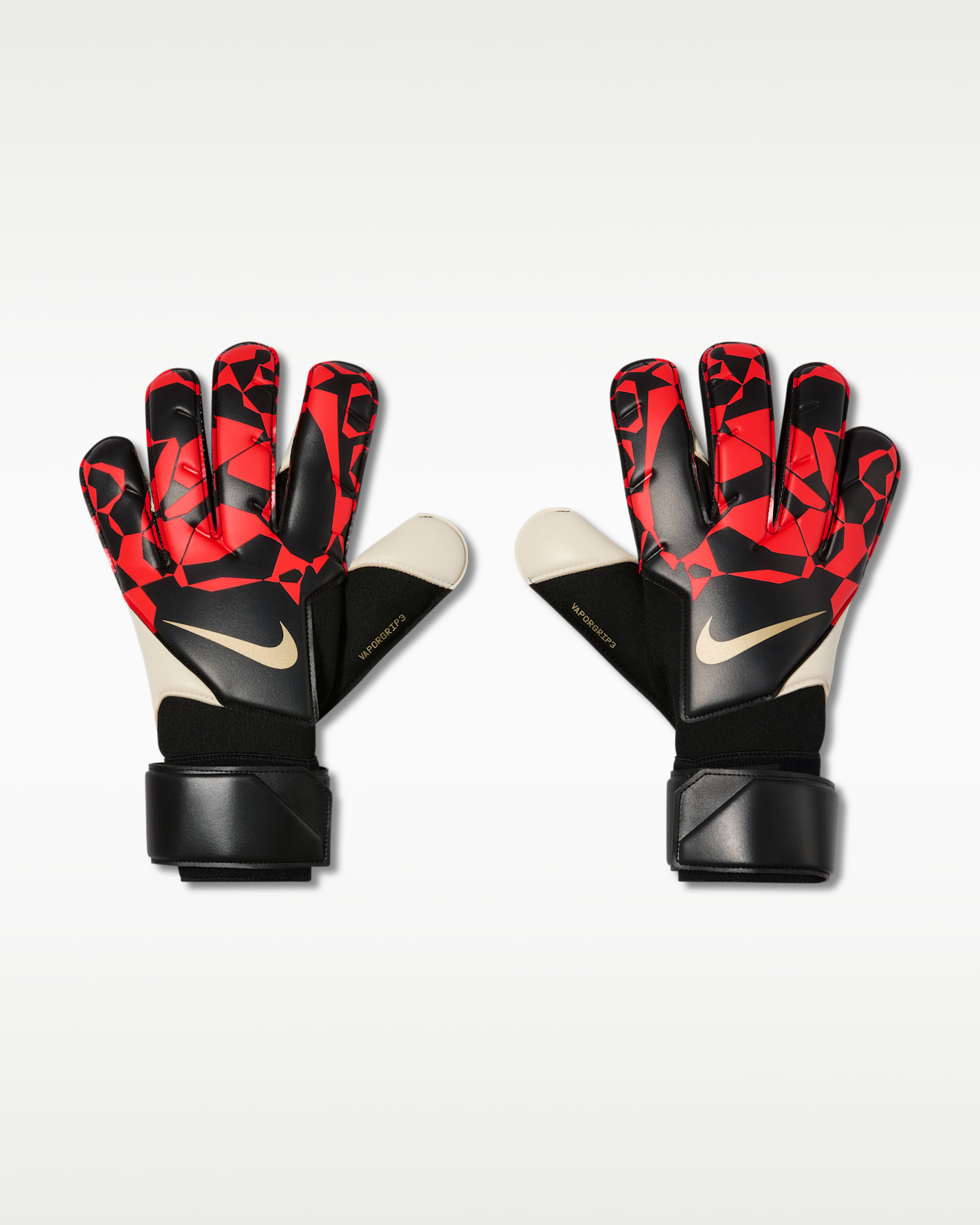 Вратарские перчатки Nike Vapor Grip3, цвет: Чёрный / Яркий малиновый — фото 4