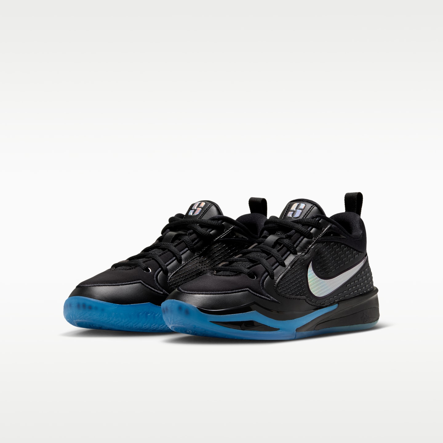Детские кроссовки Nike Sabrina 4 "Limelight Glow" Little Kids' Basketball, цвет: Чёрный / Синий сияющий — фото 5