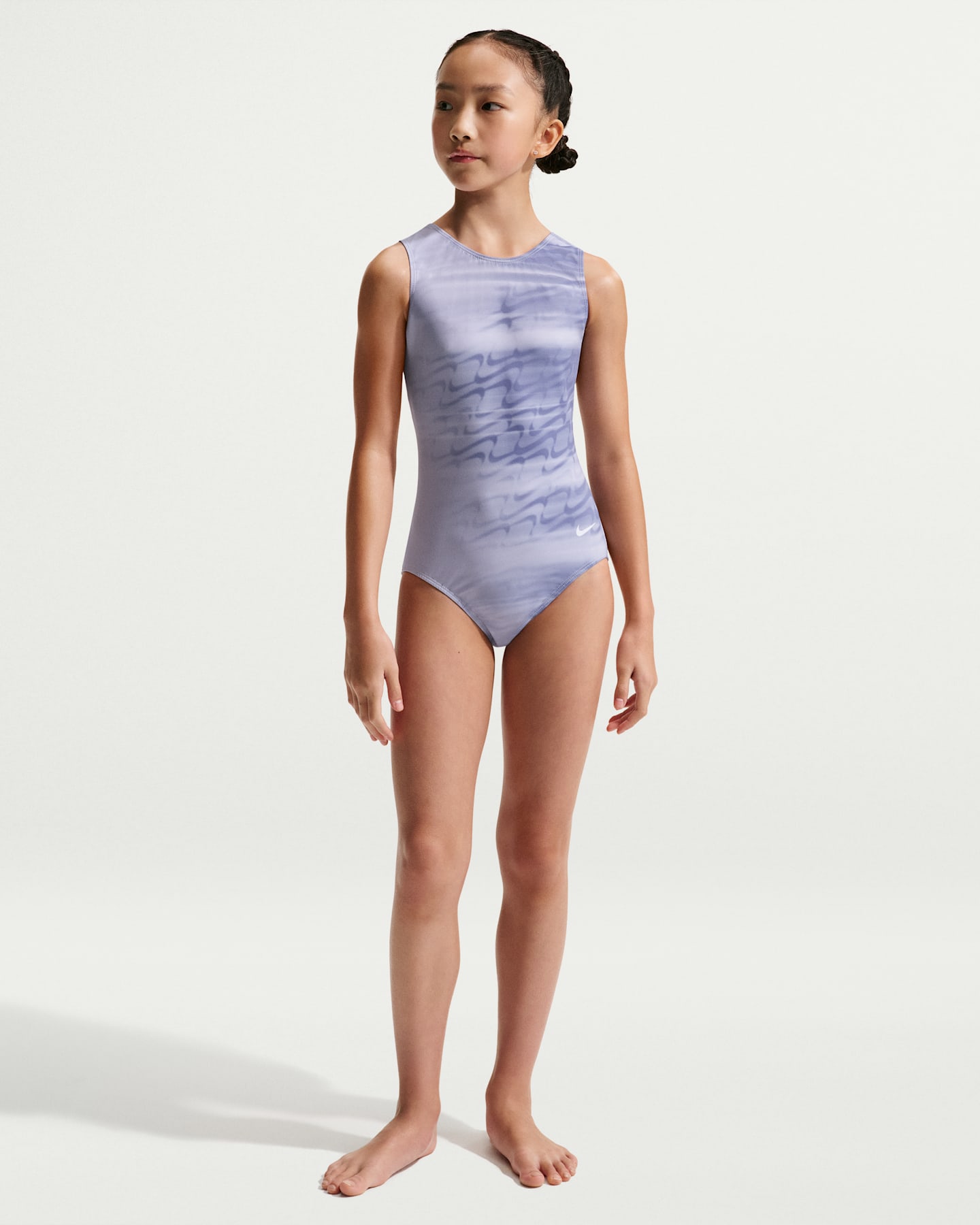 Женский топ Nike Gymnastics Element Leotard, цвет: Светлый синий — фото 6