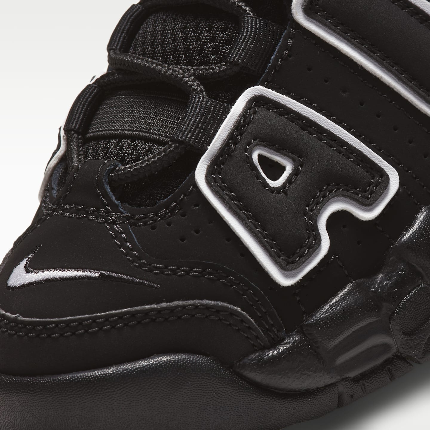 Детские кроссовки Nike Air More Uptempo, цвет: Чёрный / Белый — фото 7