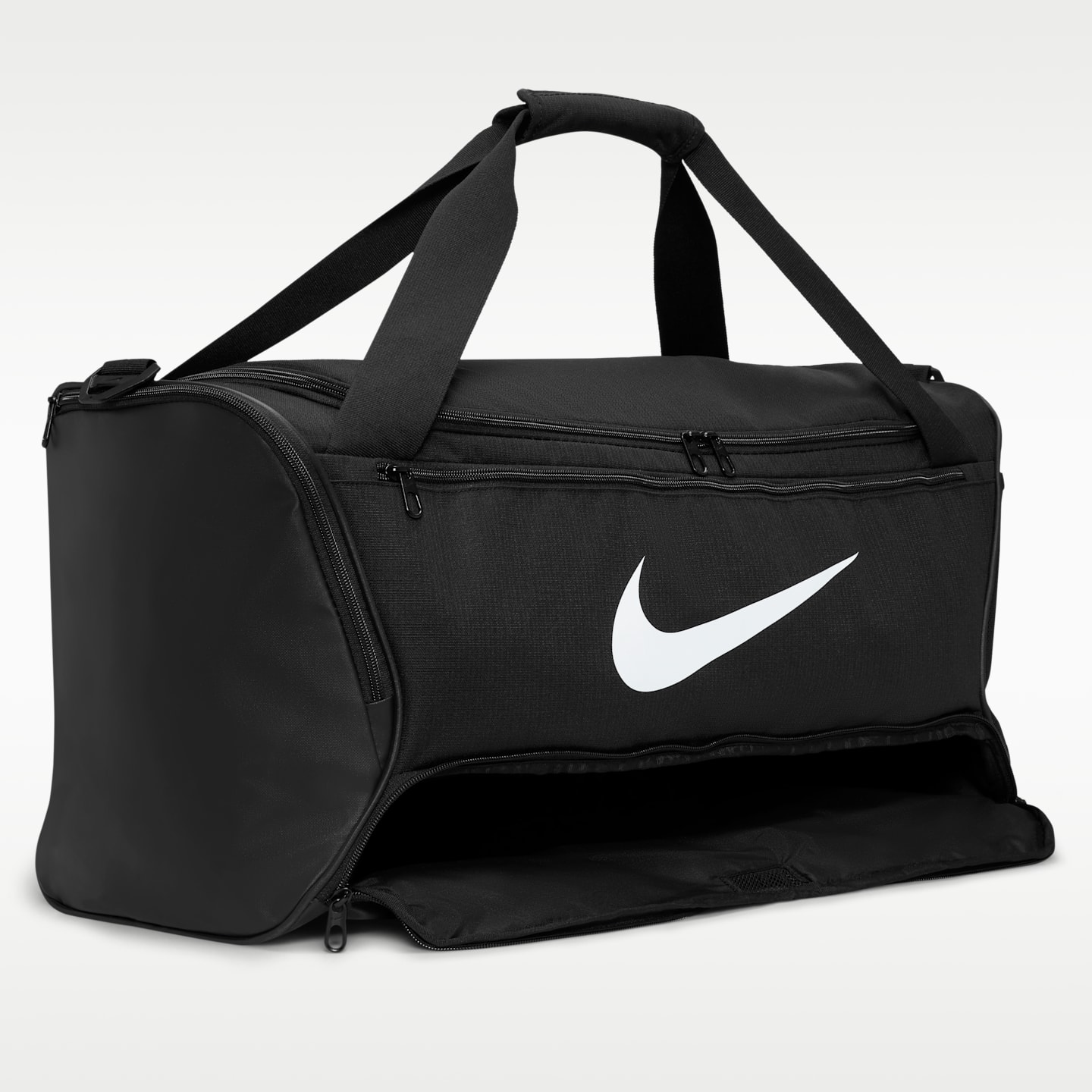 Мужская сумка Nike Brasilia 9.5 Training Duffel (Medium, 60L), цвет: Чёрный / Белый — фото 6