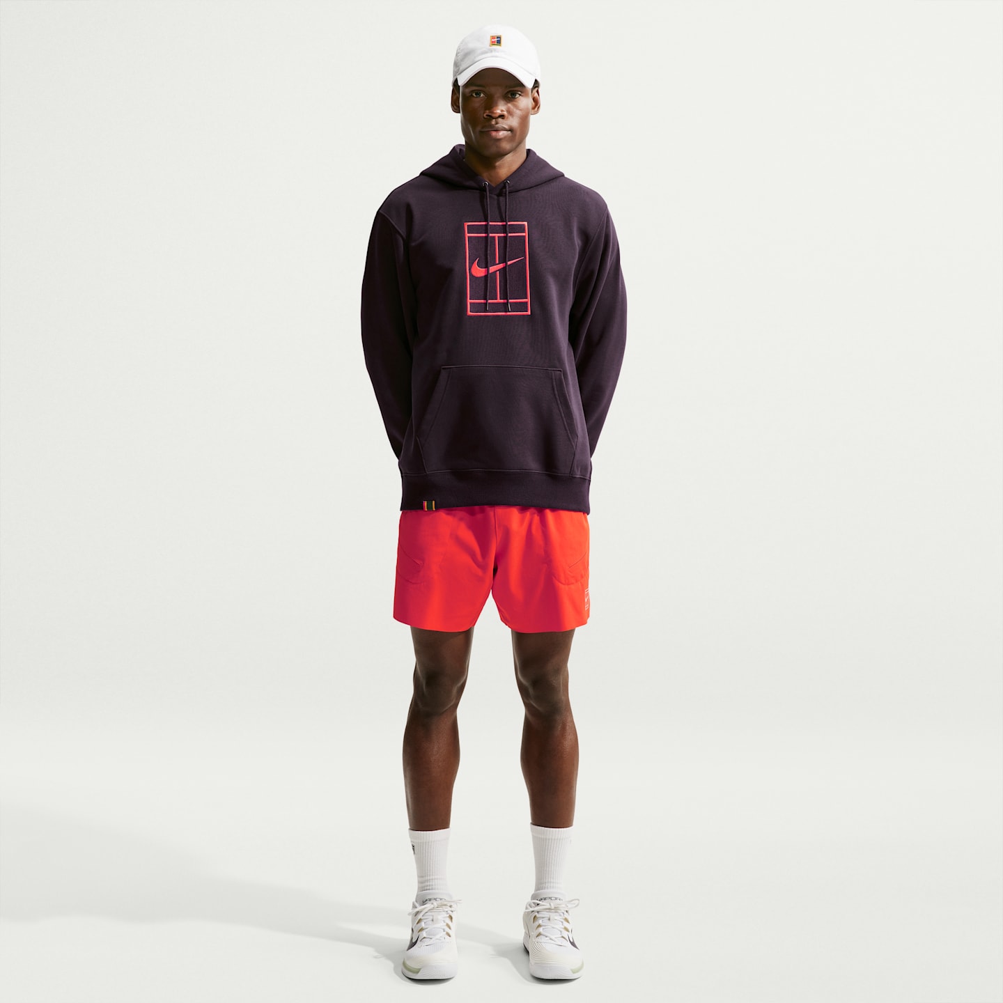 Мужское флисовое теннисное худи NikeCourt Slam Dri-FIT, цвет: Бордовый пепельный / Малиновый — фото 4