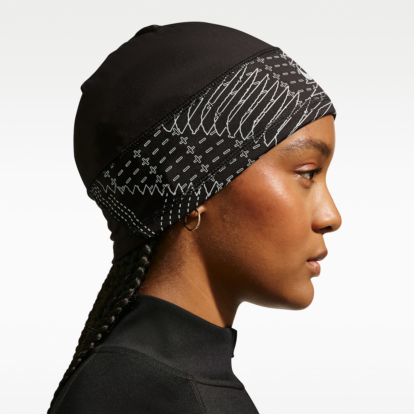 Беговая шапка-бини Nike Terra Dri-FIT без отворота, цвет: Чёрный — фото 4