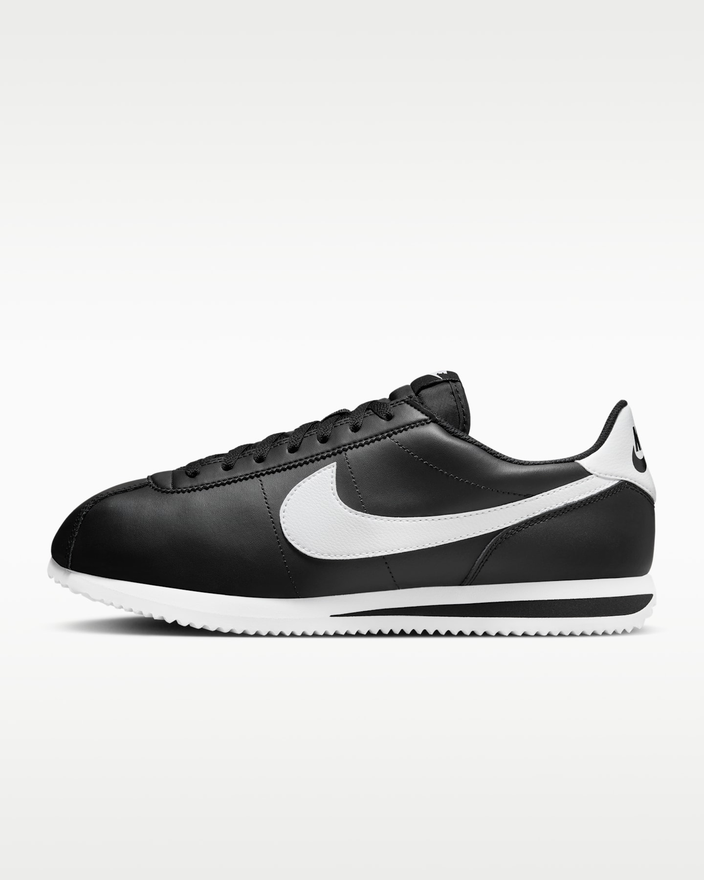 Мужские кроссовки Nike Cortez Leather, цвет: Чёрный / Белый — фото 9