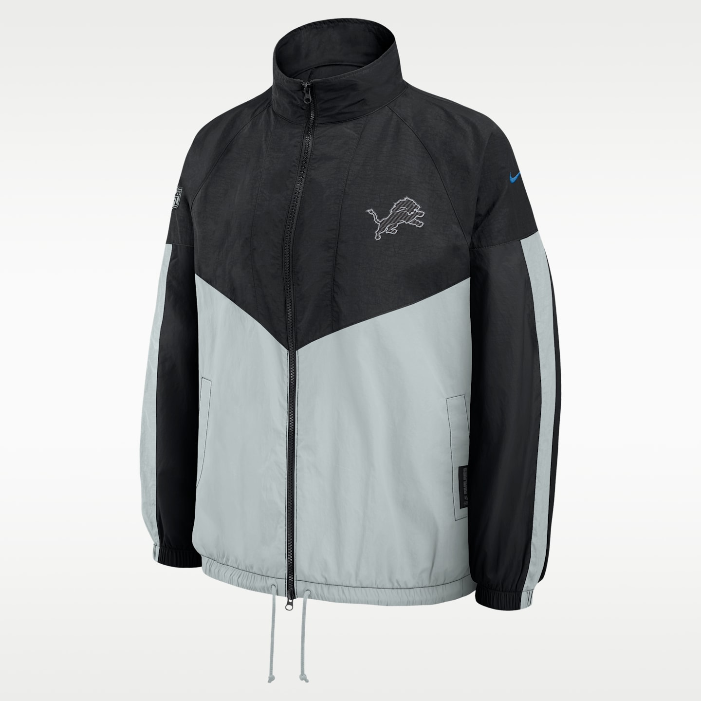 Женская куртка Nike Detroit Lions Rivalries Collection NFL Oversized Full-Zip, цвет: Чёрный — фото 1