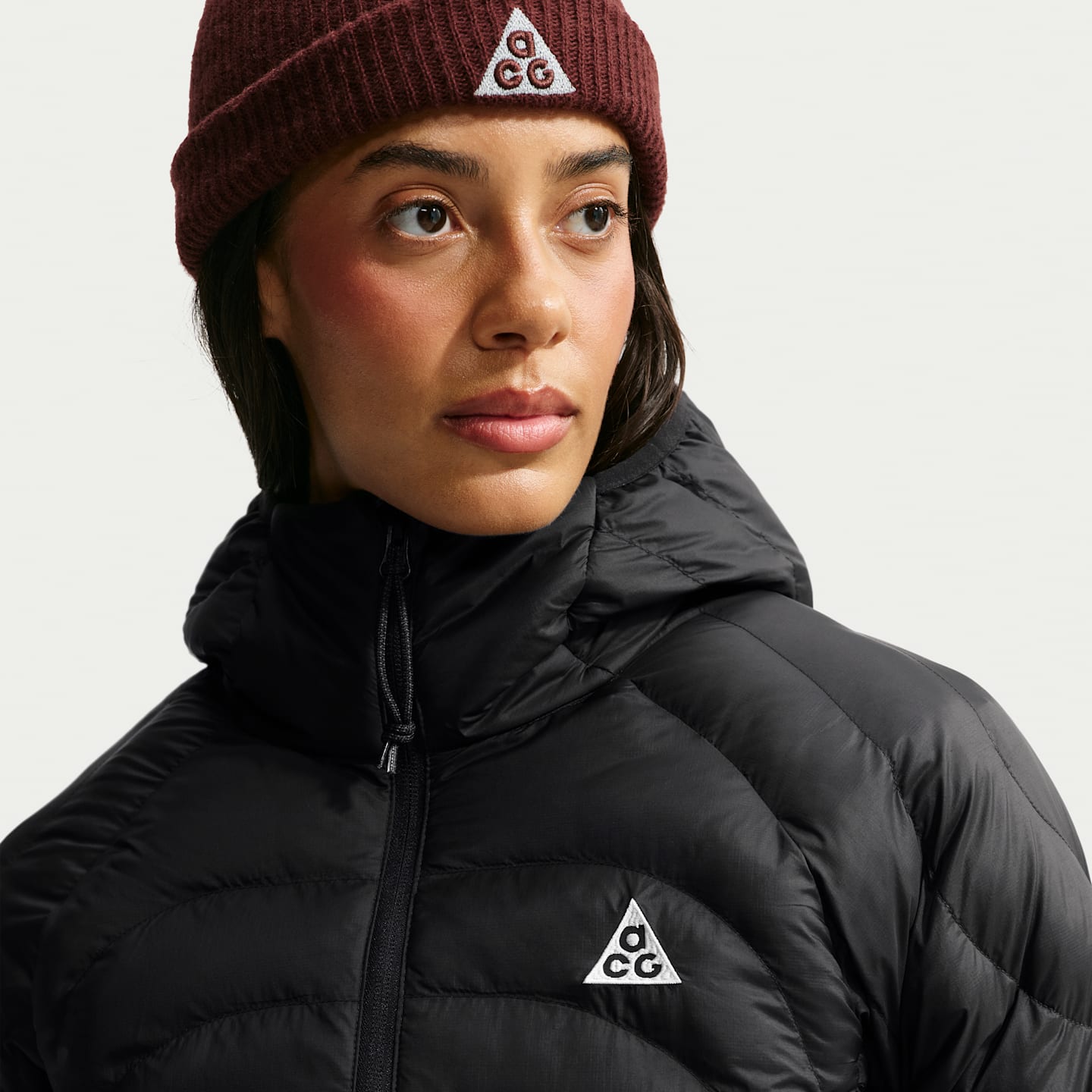 Женская куртка с капюшоном Nike ACG Lava Flow Therma-FIT ADV, цвет: Чёрный / Снежный белый — фото 3