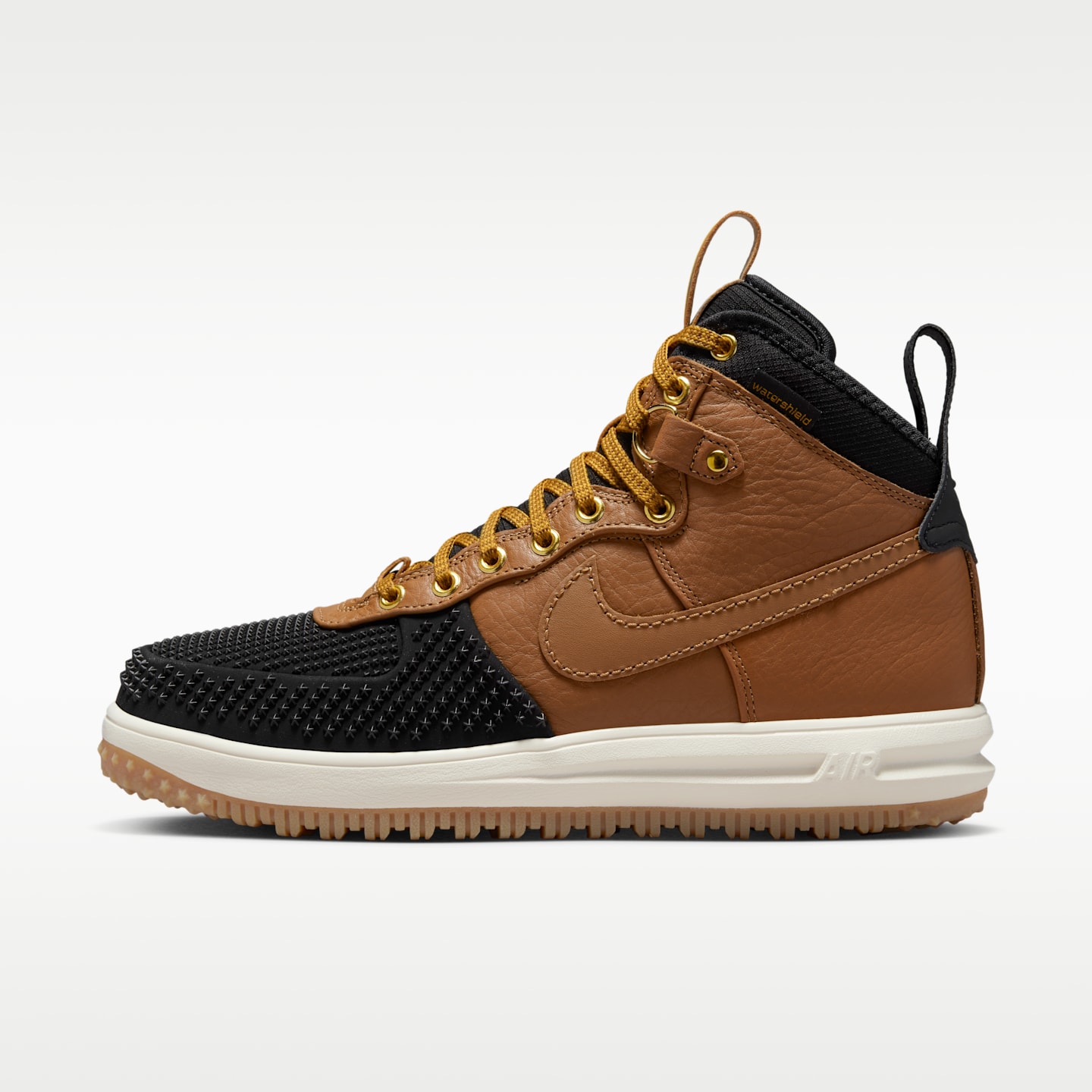 Мужские кроссовки Nike Lunar Force 1 Winterized Duckboot, цвет: Коричневый / Чёрный — фото 1