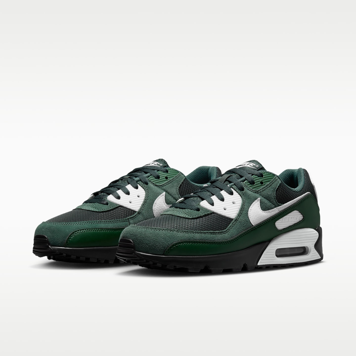 Мужские кроссовки Nike Air Max 90, цвет: Чёрный еловый / Зелёный — фото 5