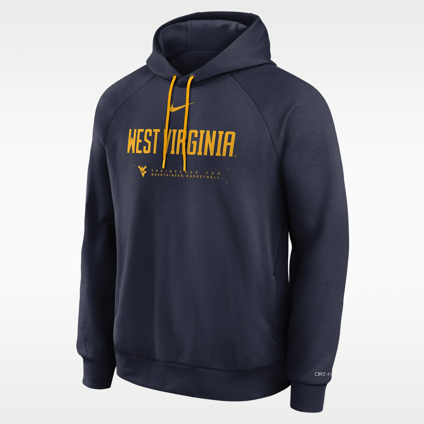 Мужское худи Nike West Virginia Courtside Dri-FIT, цвет: Тёмно-синий — фото 1