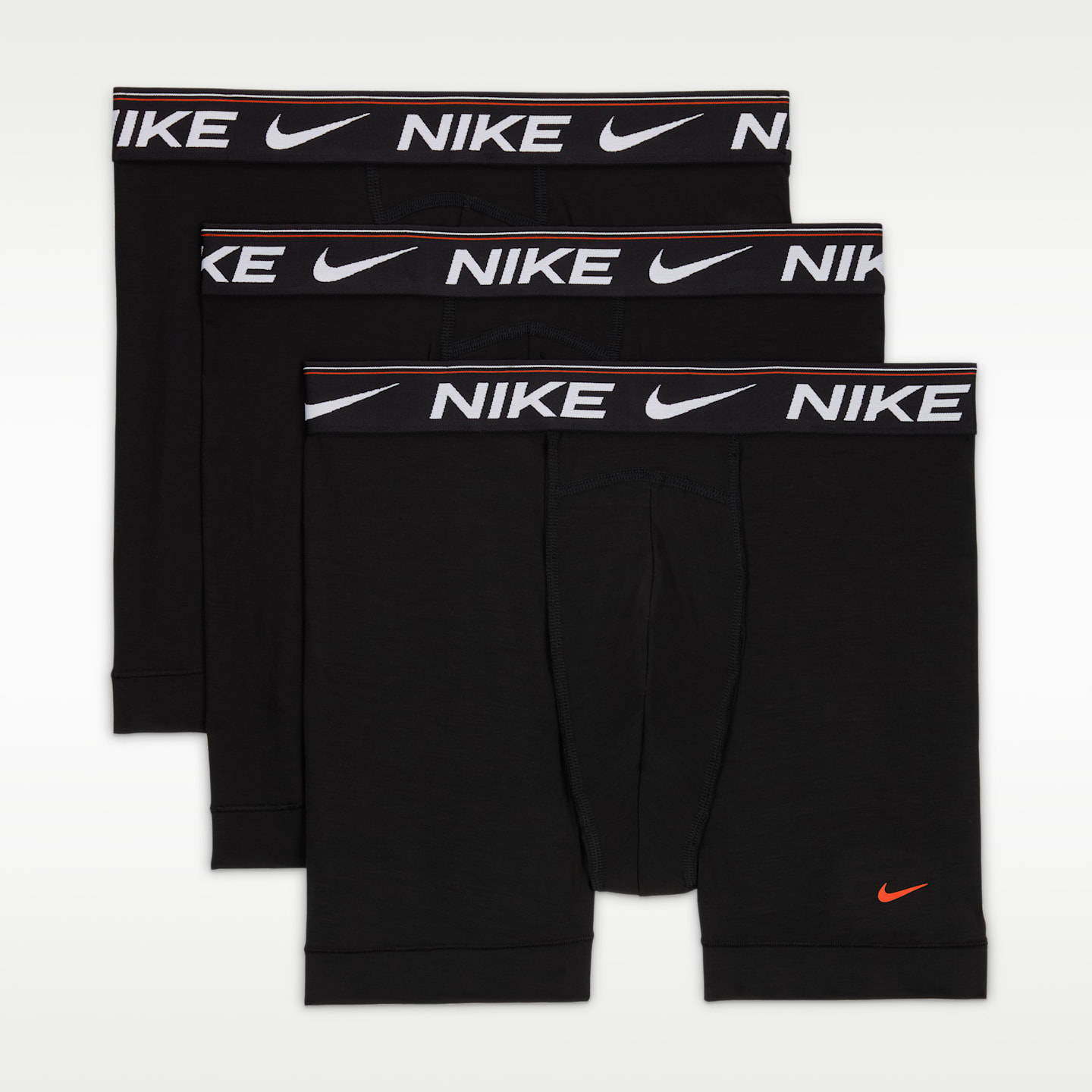 Мужские трусы-боксеры Nike Ultra Comfort Dri-FIT, набор из 3 шт, цвет: Чёрный — фото 8