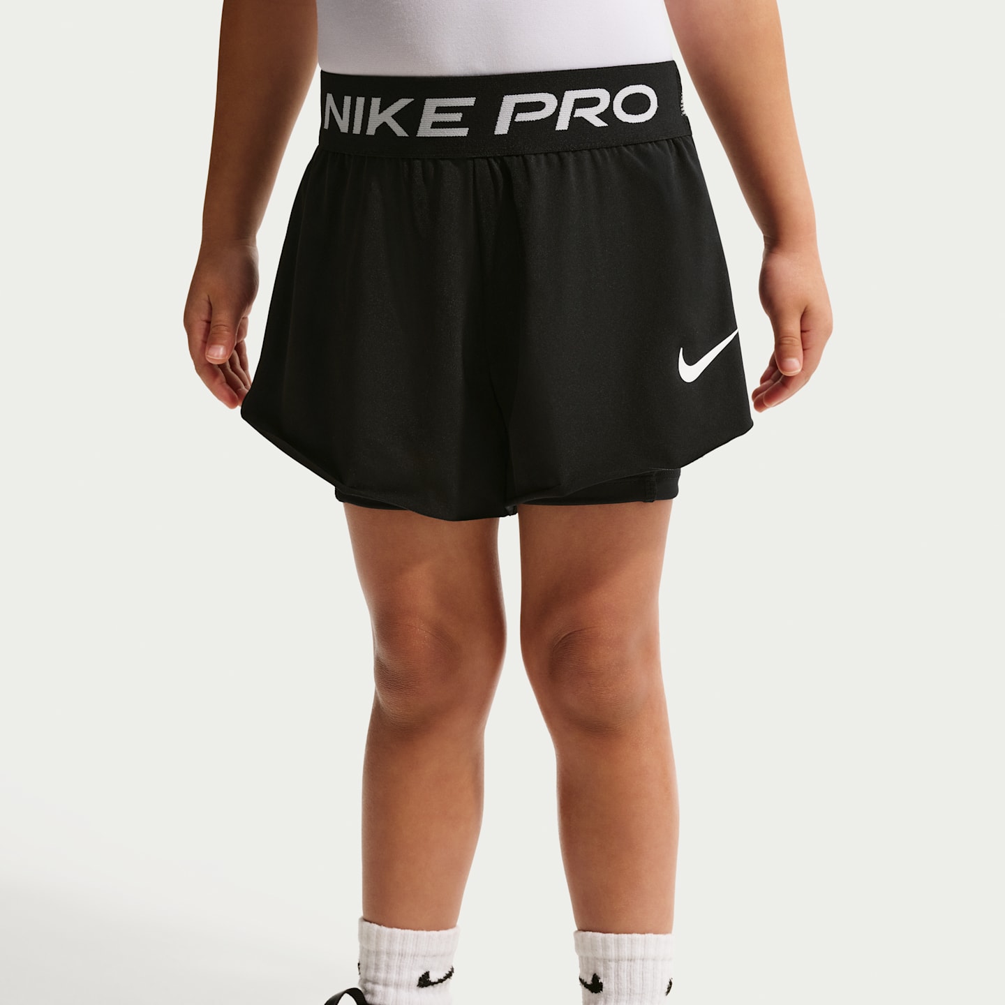 Детские шорты Nike Pro Toddler Dri-FIT 2-in-1, цвет: Чёрный — фото 2