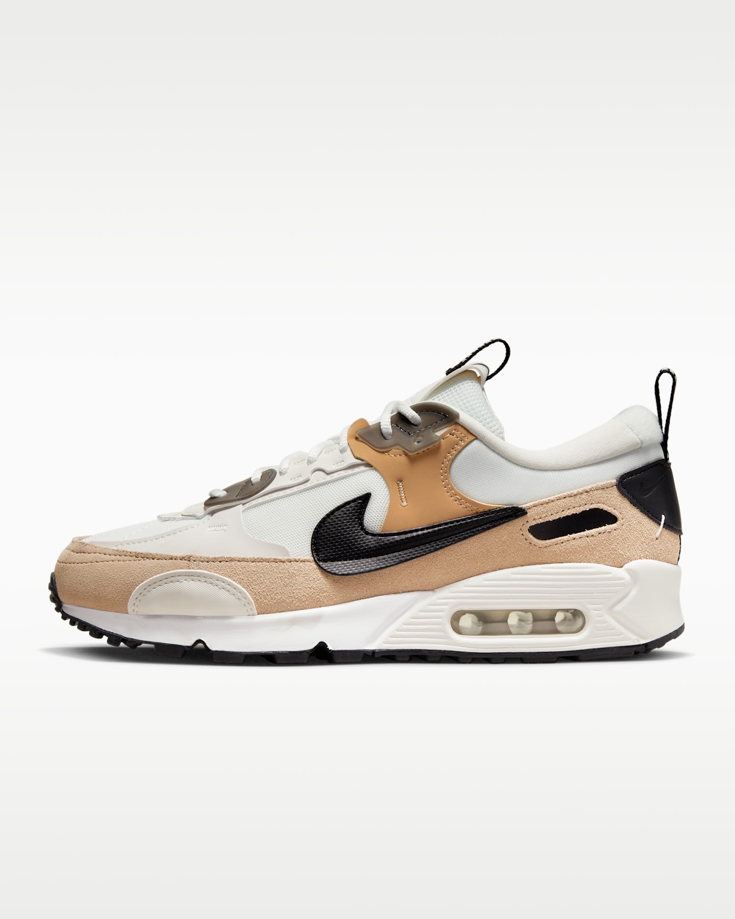 Женские кроссовки Nike Air Max 90 Futura, цвет: Натуральный бежевый / Чёрный — фото 9