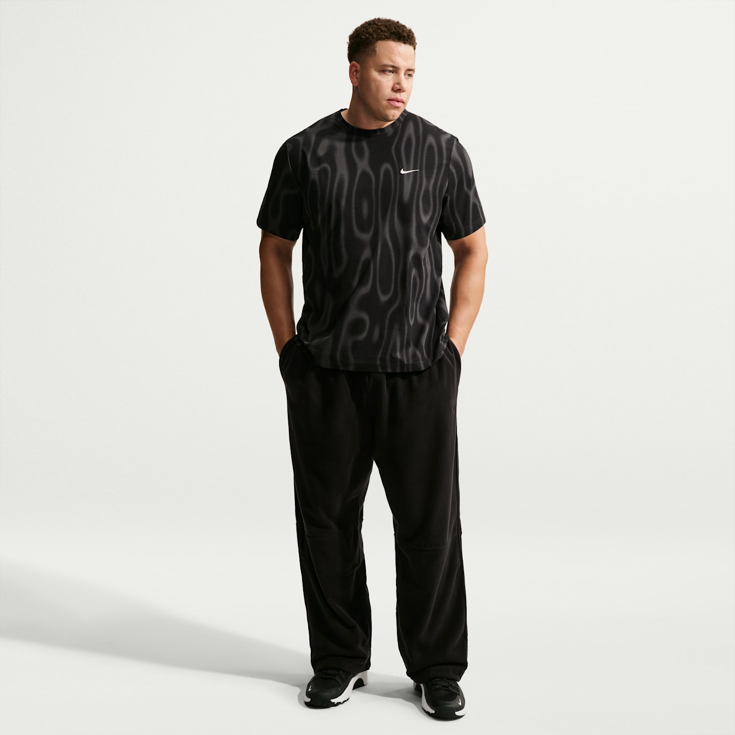 Мужские универсальные брюки Nike Therma-FIT, цвет: Чёрный / Фиолетовый — фото 7
