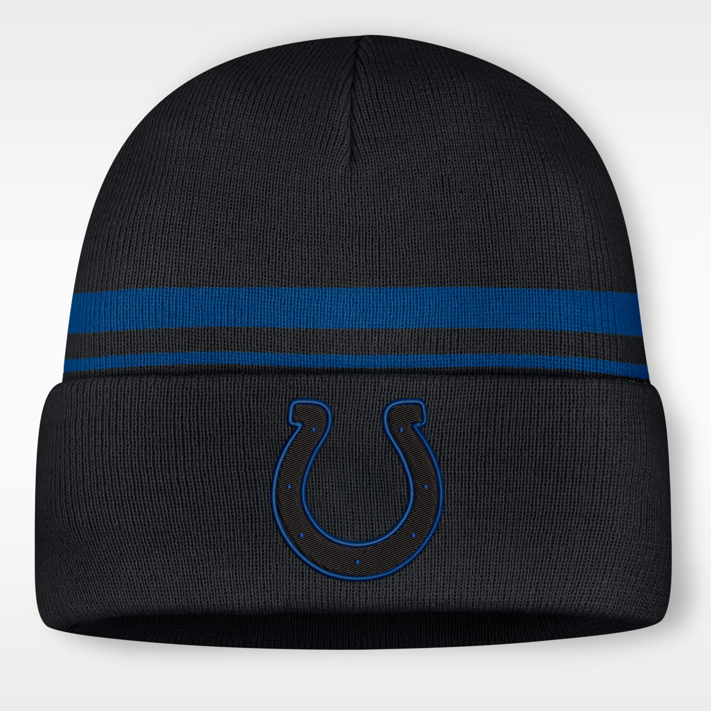 Мужская шапка бини Nike Indianapolis Colts Primetime Utility NFL с отворотом, цвет: Чёрный — фото 1