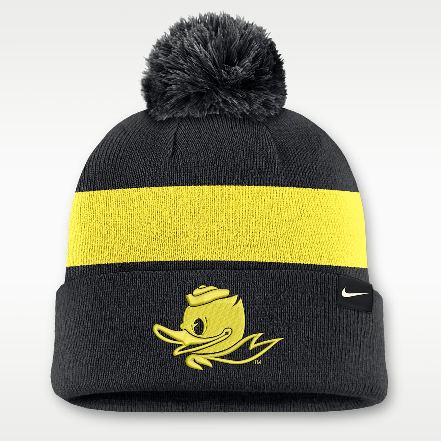 Мужская шапка-бини Nike Oregon Peak с отворотом, цвет: Чёрный — фото 2