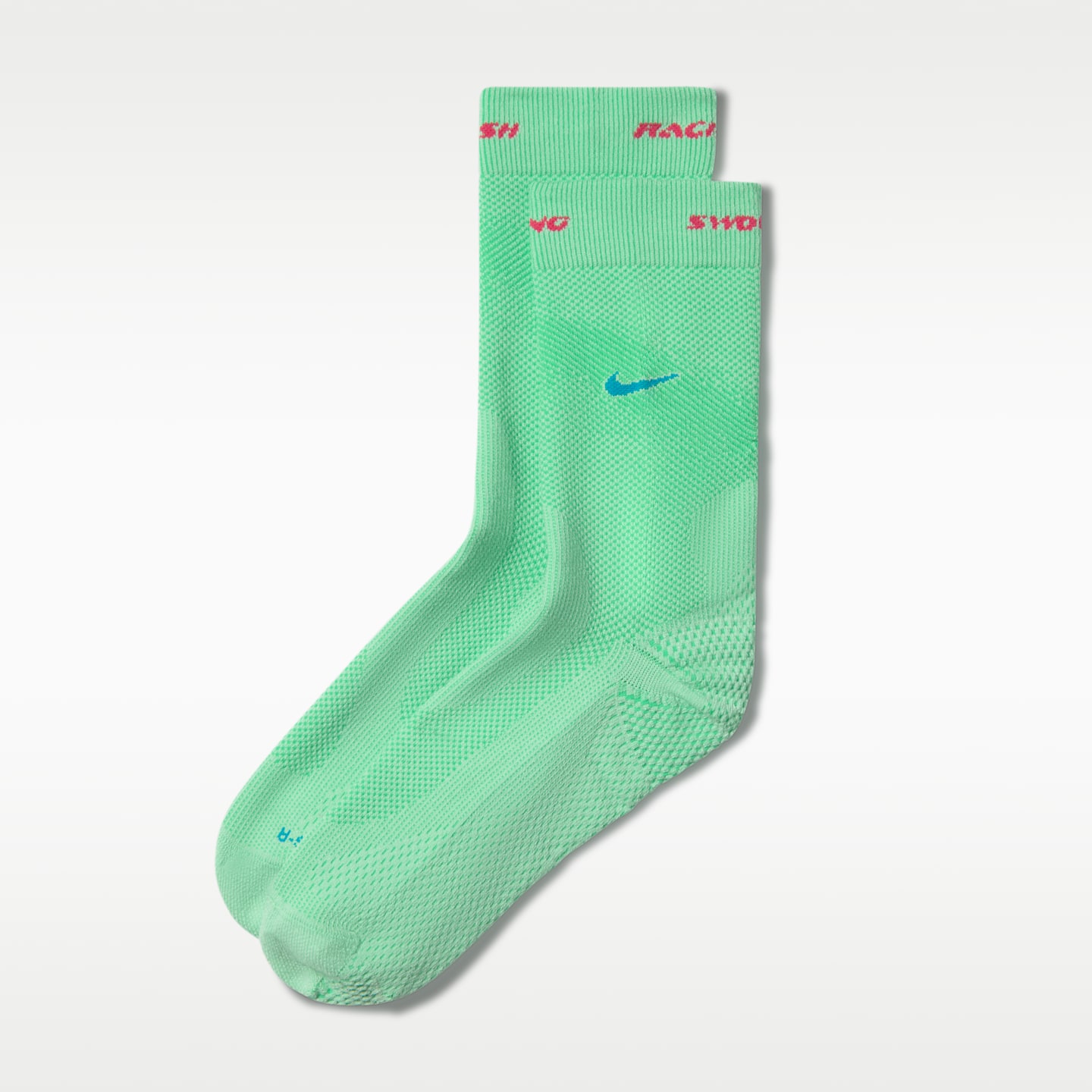 Носки для мужчин, средней высоты — Nike, цвет: Зелёный / Светлый синий — фото 5