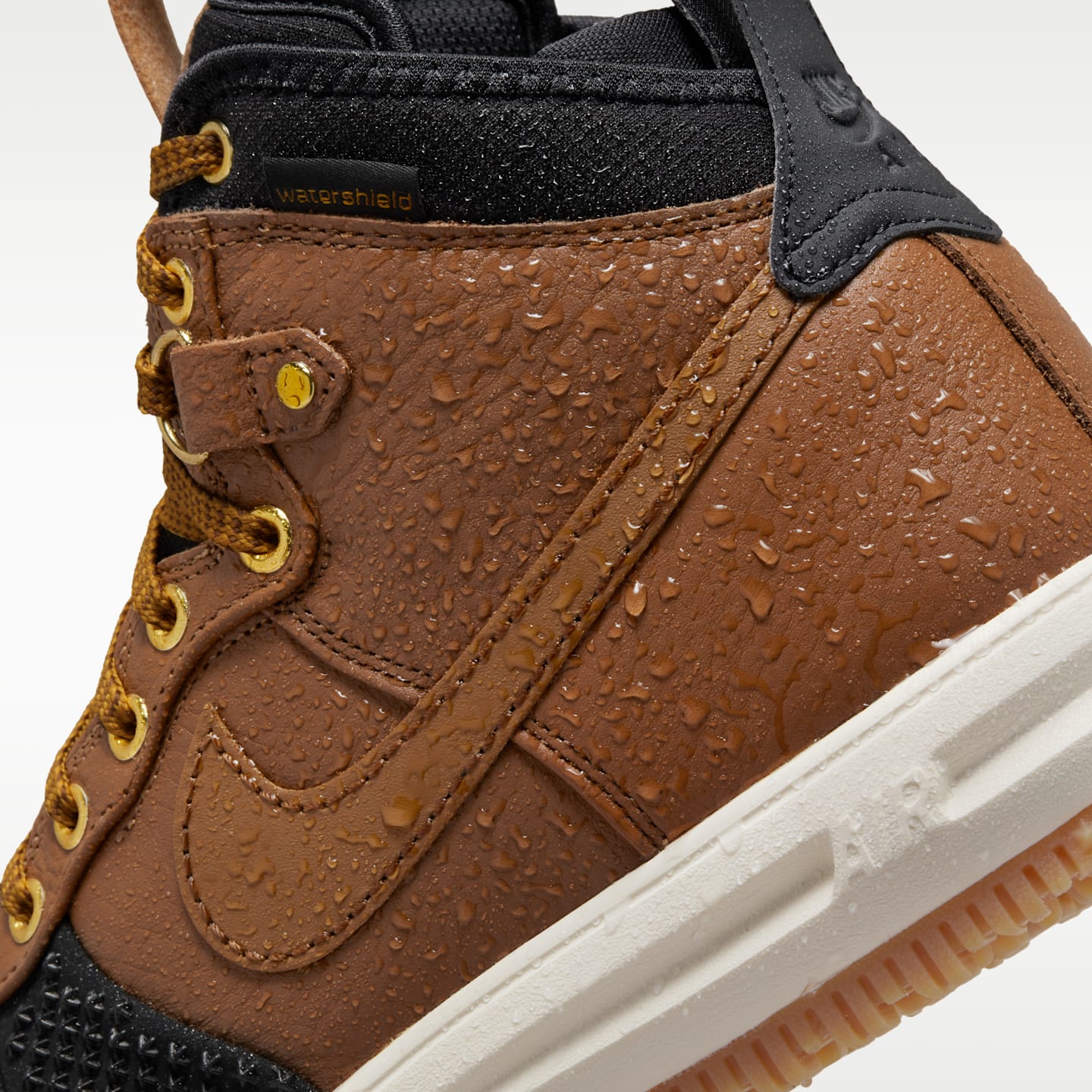 Мужские кроссовки Nike Lunar Force 1 Winterized Duckboot, цвет: Коричневый / Чёрный — фото 9