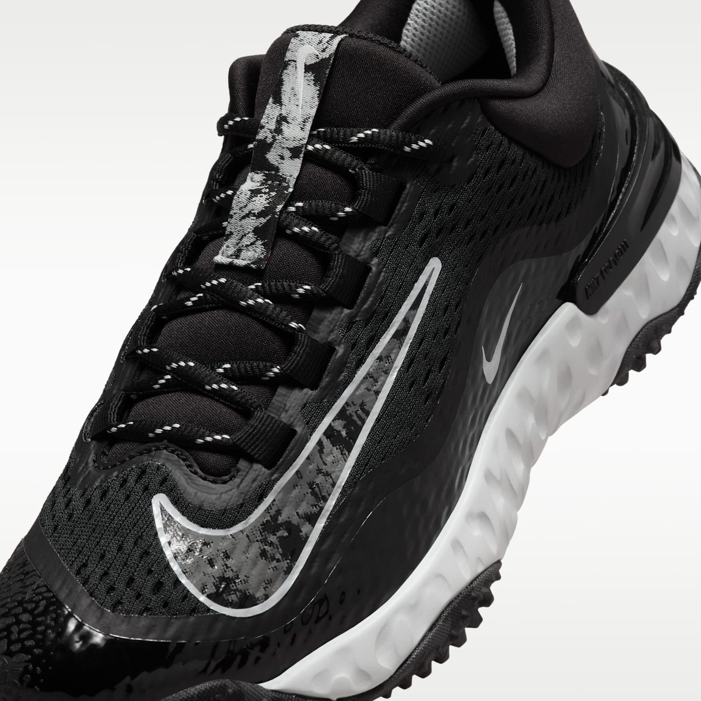 Женские кроссовки Nike Alpha Huarache Elite 4 Turf Softball, цвет: Чёрный / Чистый платиновый — фото 7