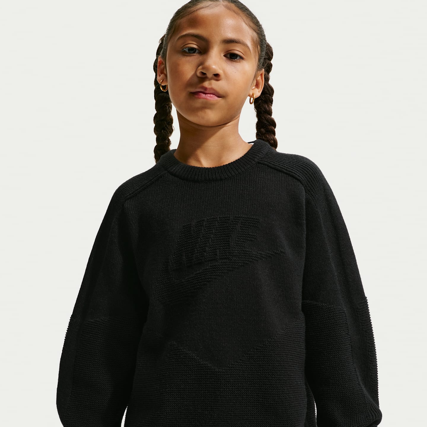 Детский свитер Nike Sportswear Crew-Neck, цвет: Чёрный — фото 2