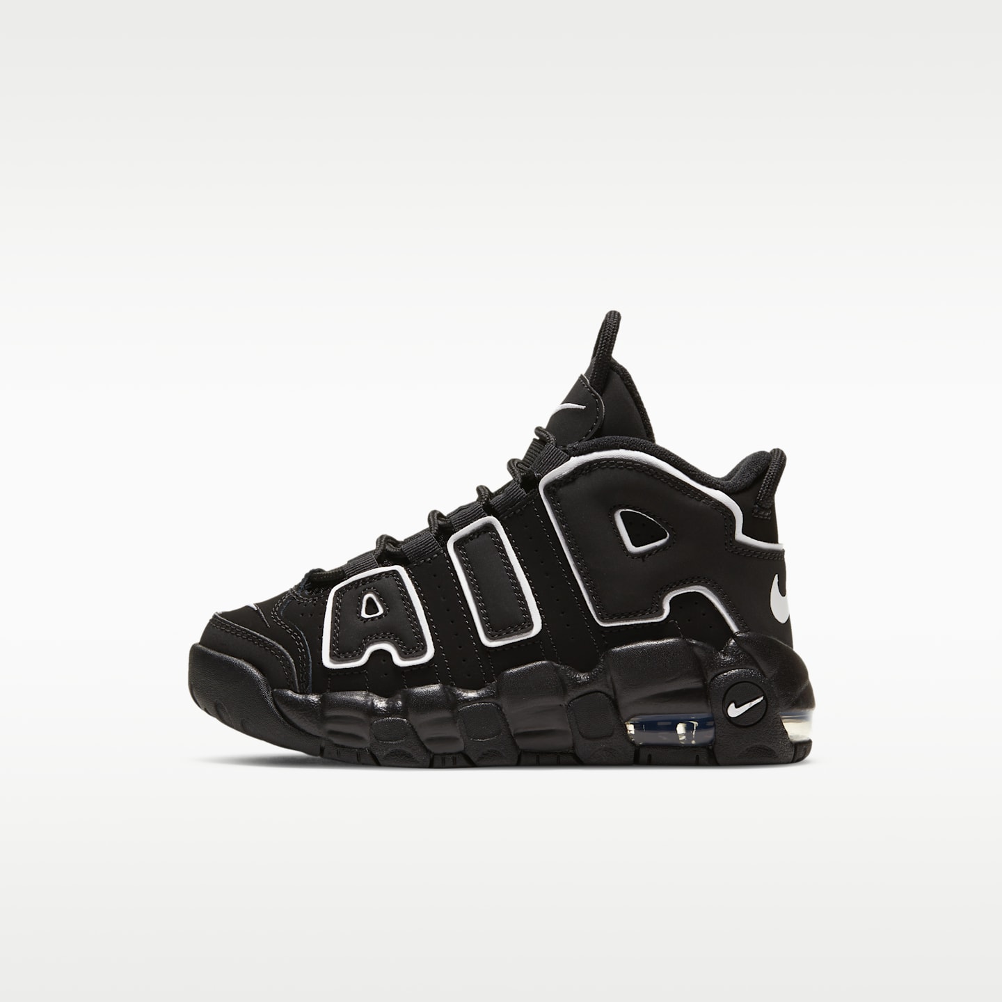 Детские кроссовки Nike Air More Uptempo, цвет: Чёрный / Белый