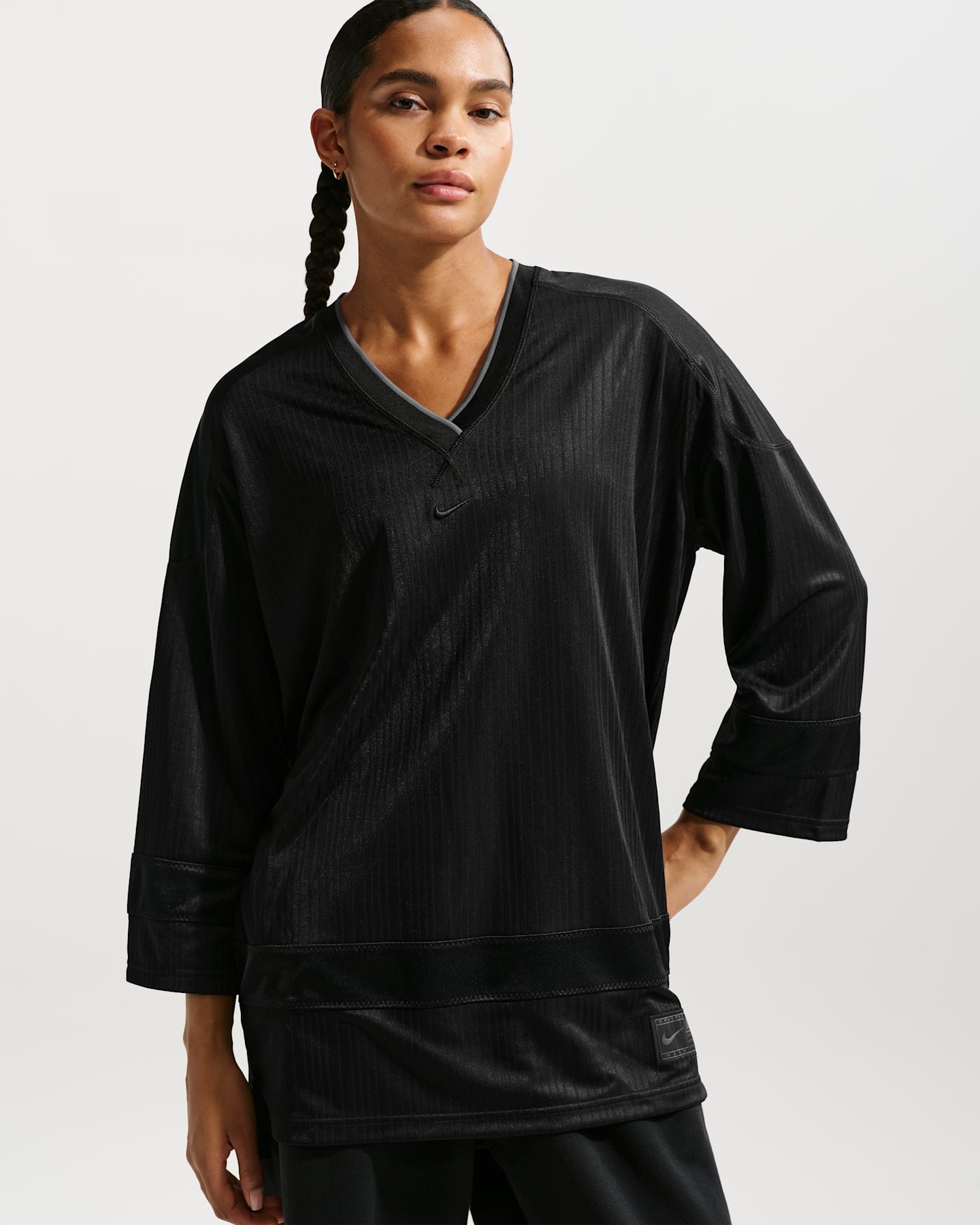 Женский топ Nike Sportswear Oversized Jersey Tunic, цвет: Чёрный — фото 6