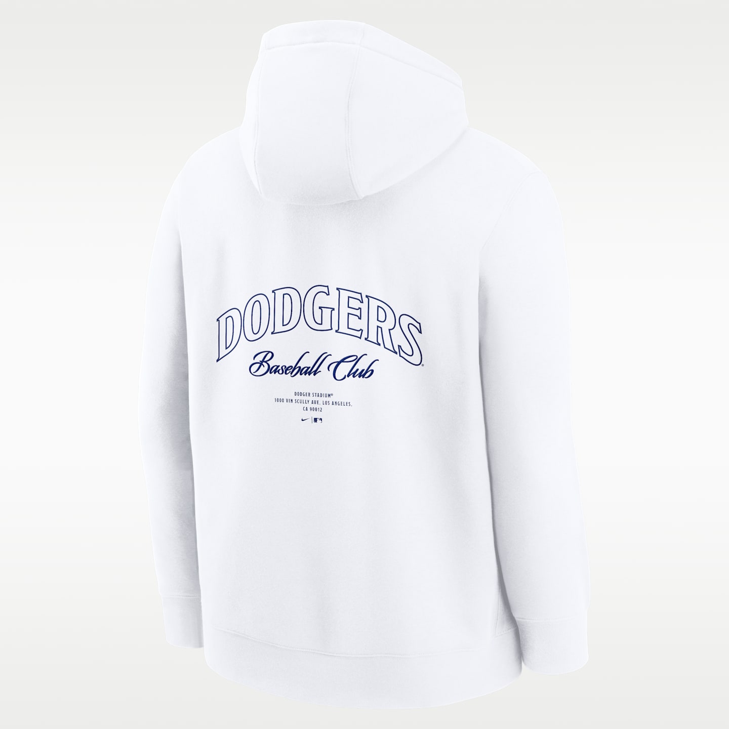 Мужское худи Nike MLB Los Angeles Dodgers Minimal Club, цвет: Белый — фото 2