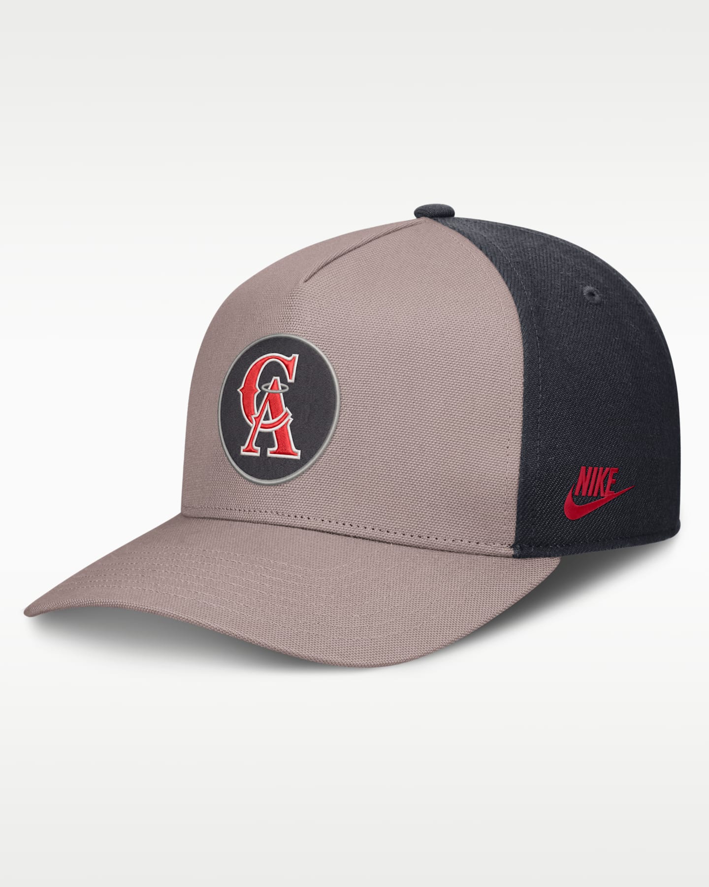 Мужская кепка Nike Los Angeles Angels Cooperstown Rise MLB A-Frame Adjustable Hat, цвет: Коричневый / Синий — фото 3