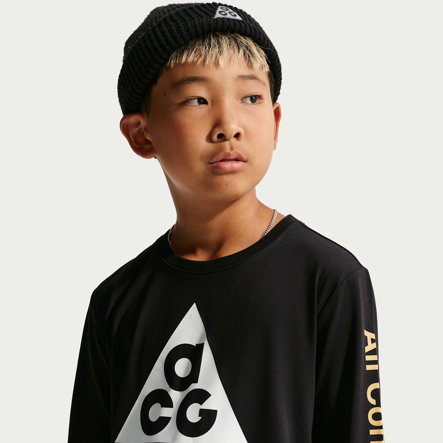 Детская футболка с длинным рукавом Nike ACG Dri-FIT, цвет: Чёрный — фото 3