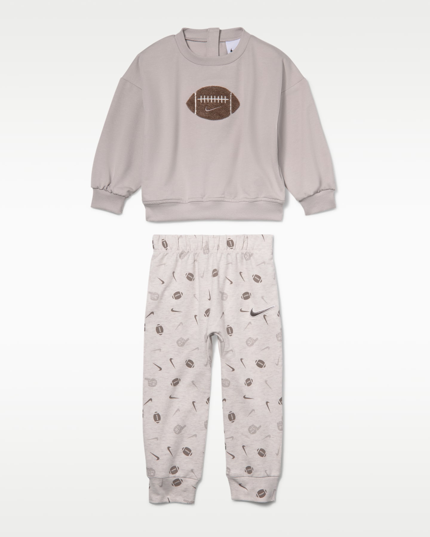 Детские комплекты Nike Ready, Set, Grow! Baby (12-24M) 2-Piece Set, цвет: Бледная слоновая кость — фото 4