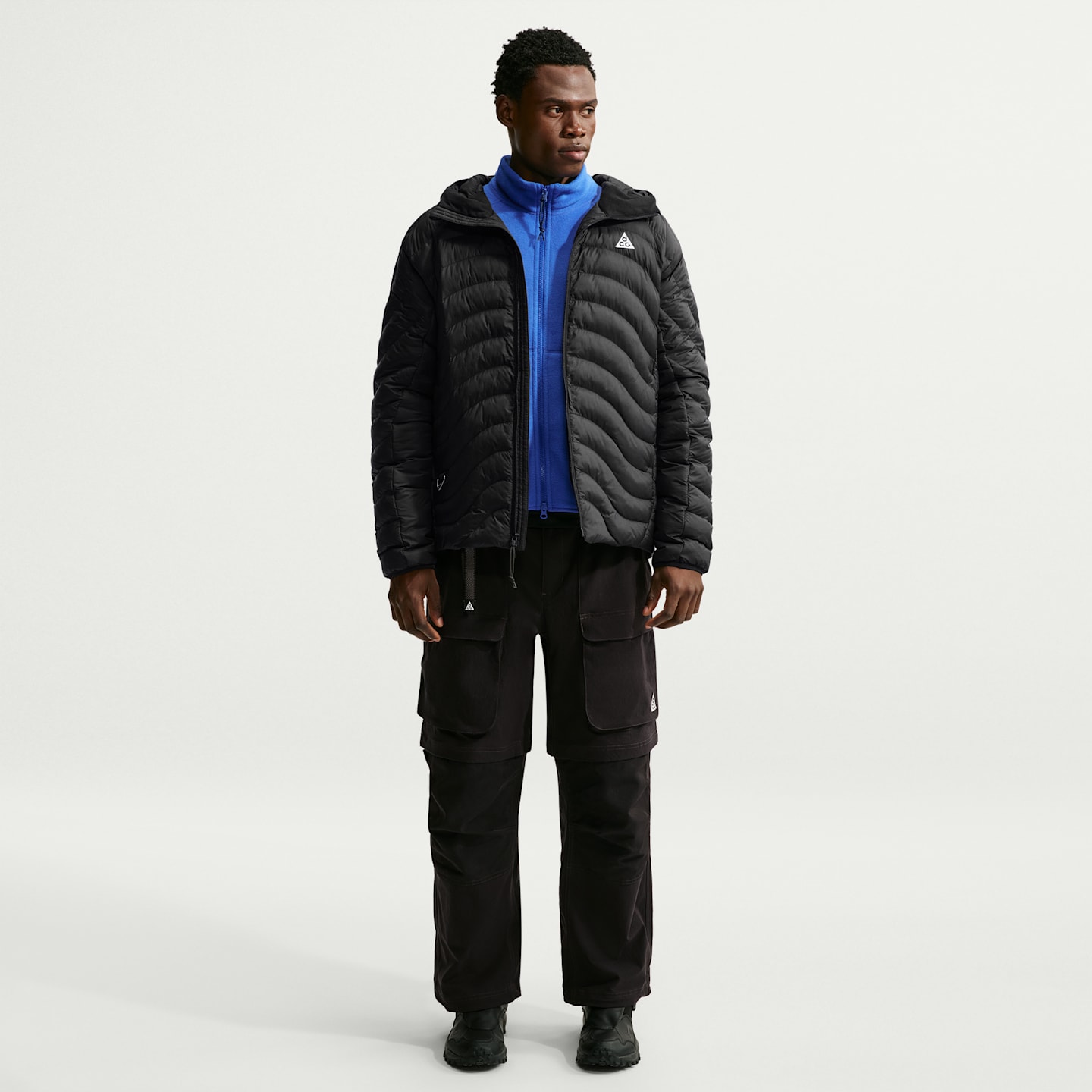 Мужская куртка с капюшоном Nike ACG Lava Flow Therma-FIT ADV, цвет: Чёрный / Снежный белый — фото 4
