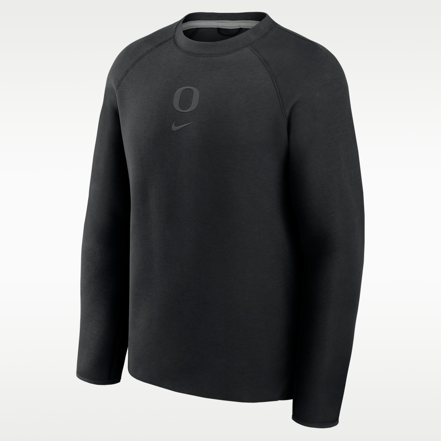 Мужской свитер Nike Oregon Tech Fleece College Pullover Crew, цвет: Чёрный — фото 1