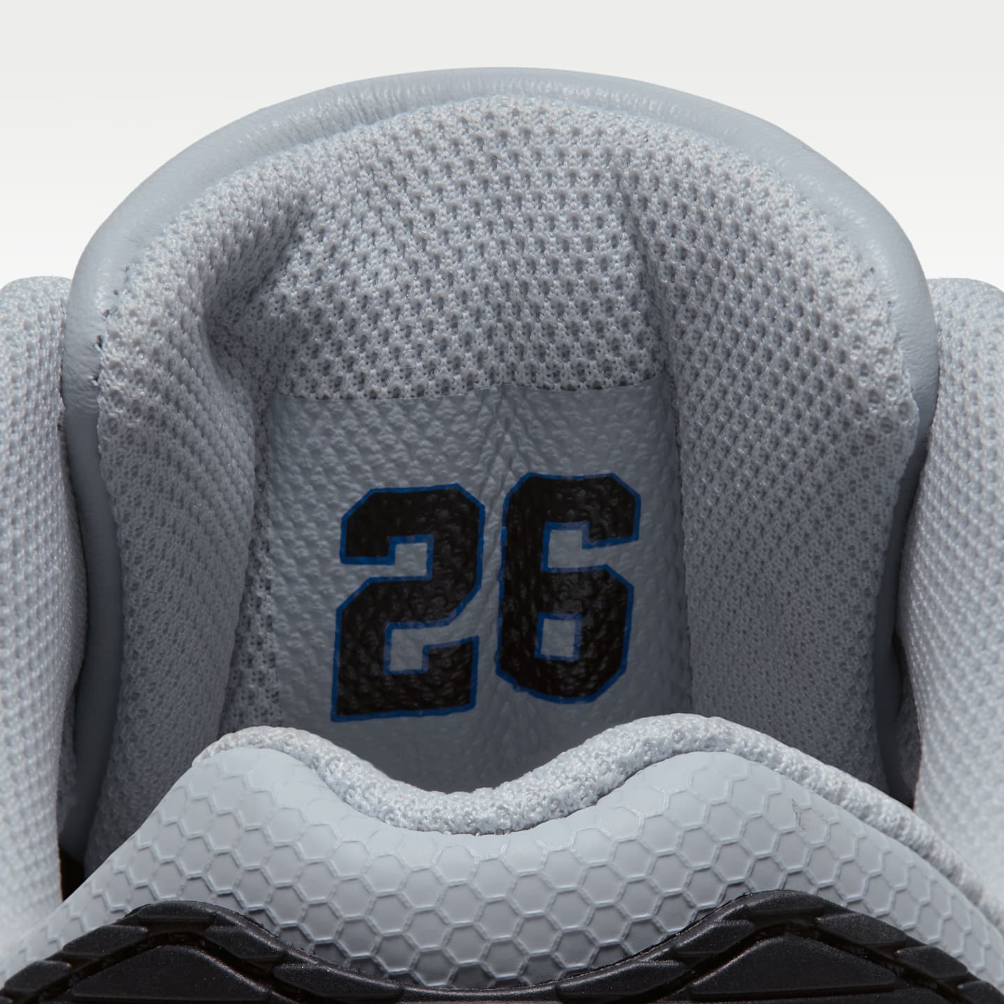 Мужские кроссовки Nike Air Max 90 (Detroit Lions) NFL, цвет: Серебряный / Чёрный — фото 9