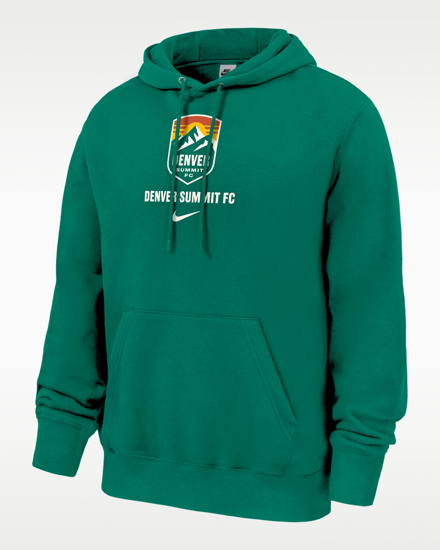 Мужское флисовое худи Nike Denver Summit Club Nwsl, цвет: Сосновый / Белый — фото 2