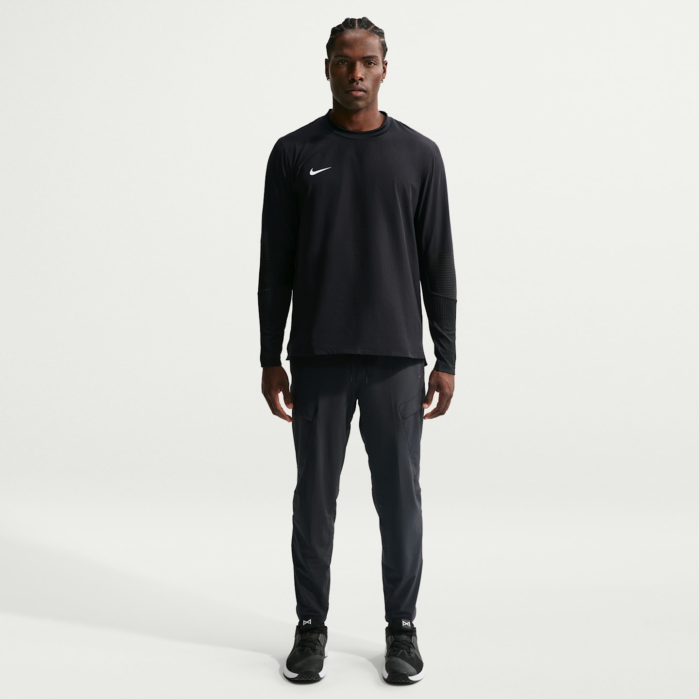 Мужской пуловер Nike Player Dri-FIT с круглым вырезом, цвет: Чёрный / Белый — фото 4