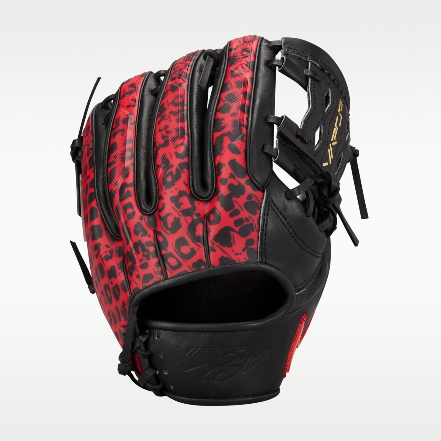 Бейсбольная перчатка Nike Vapor Elite Infield Snake Eyes Web для правши, цвет: Чёрный / Яркий малиновый — фото 1