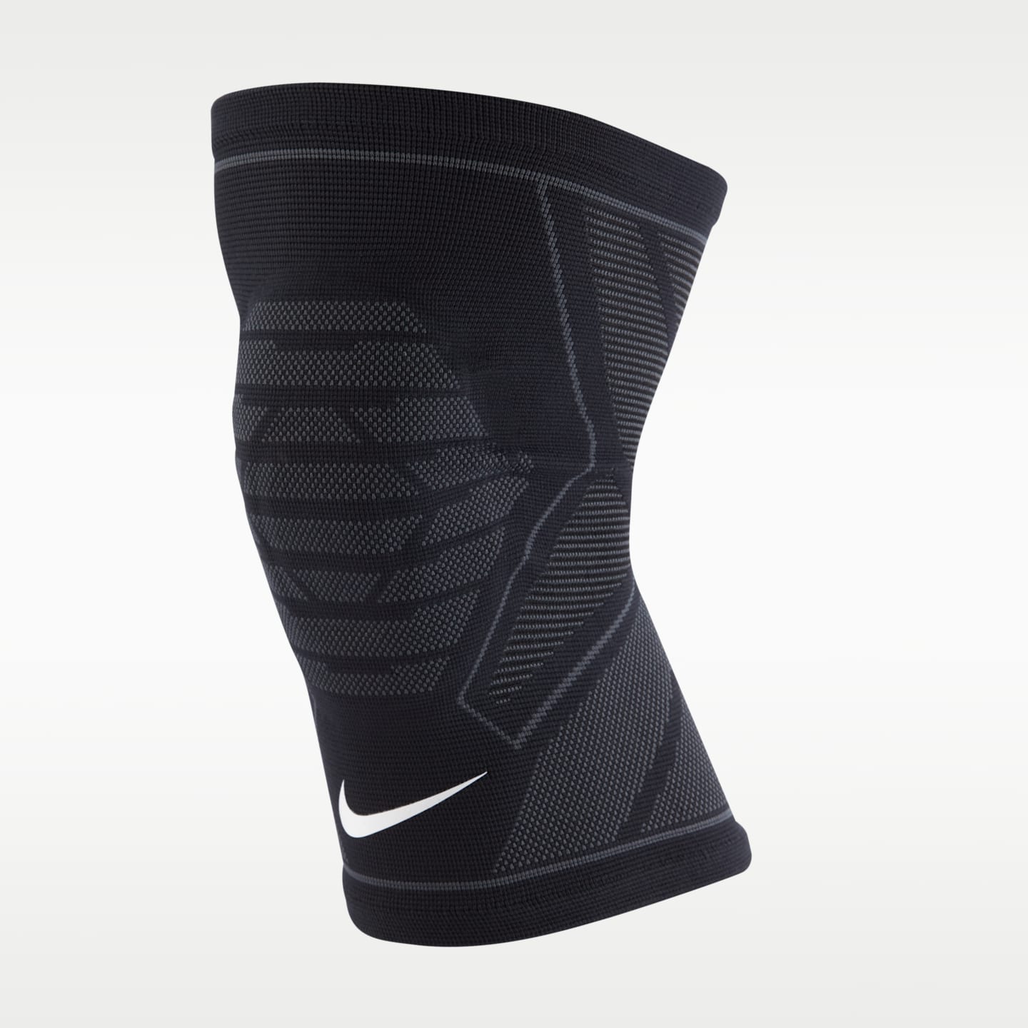 Вязаный суппорт для колена Nike Pro, цвет: Чёрный / Антрацитовый