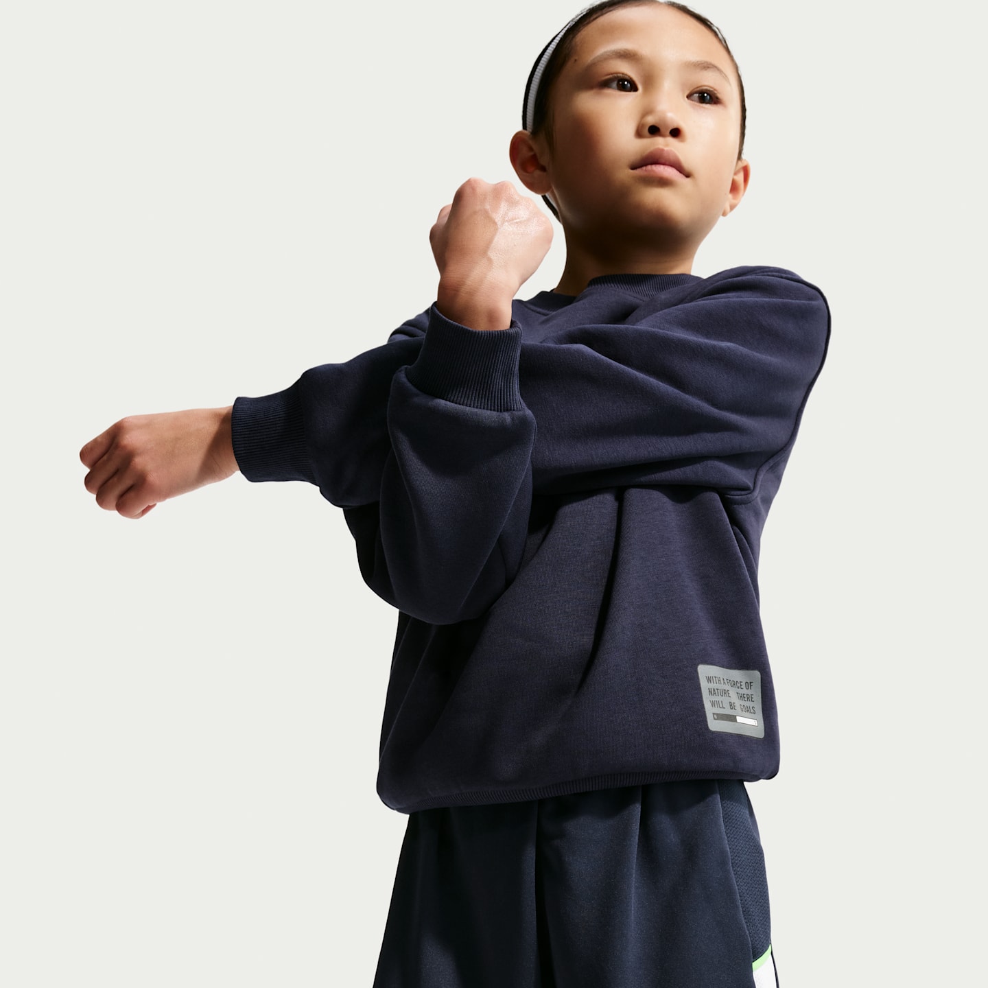 Детские футбольные шорты Nike Erling Haaland Academy Dri-FIT, цвет: Обсидиановый / Белый — фото 5
