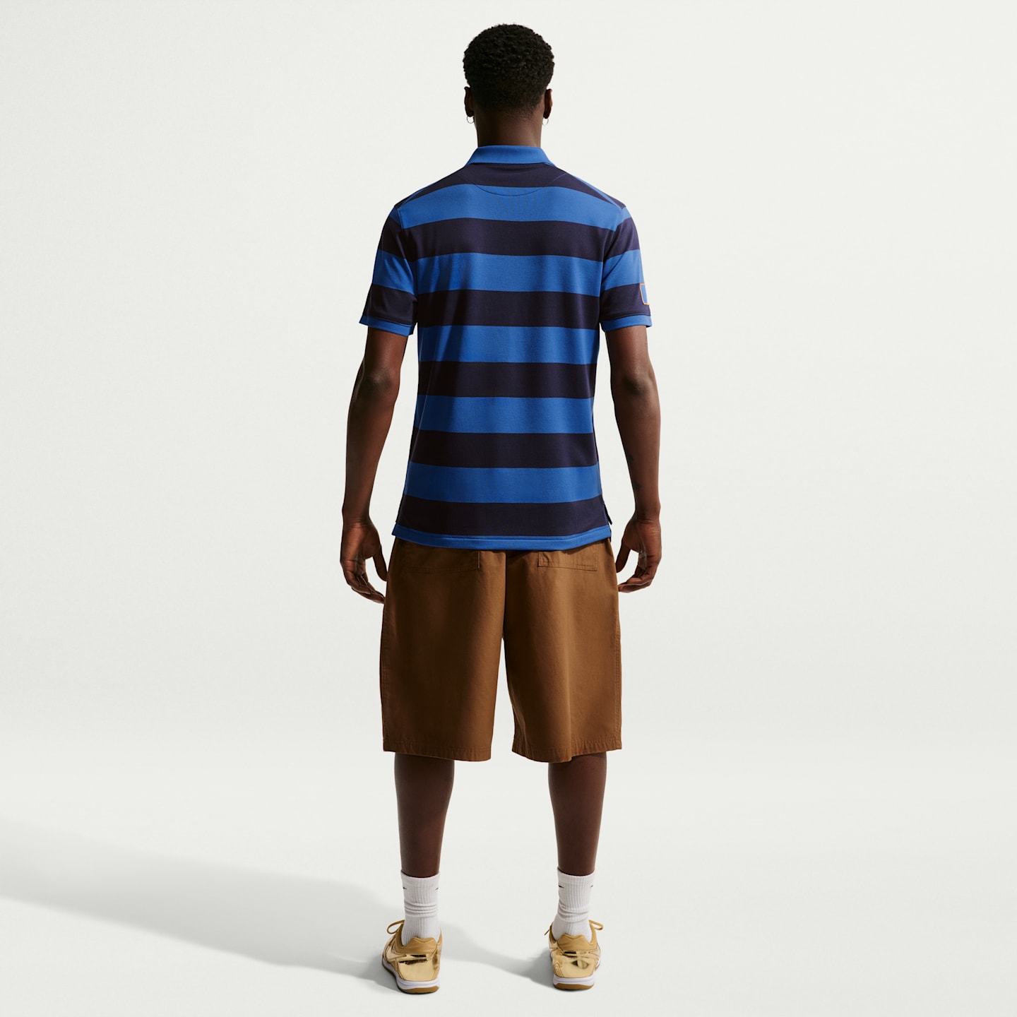 Мужские поло FFF The Nike Polo Dri-FIT Soccer Polo, цвет: Королевский синий / Медный — фото 5