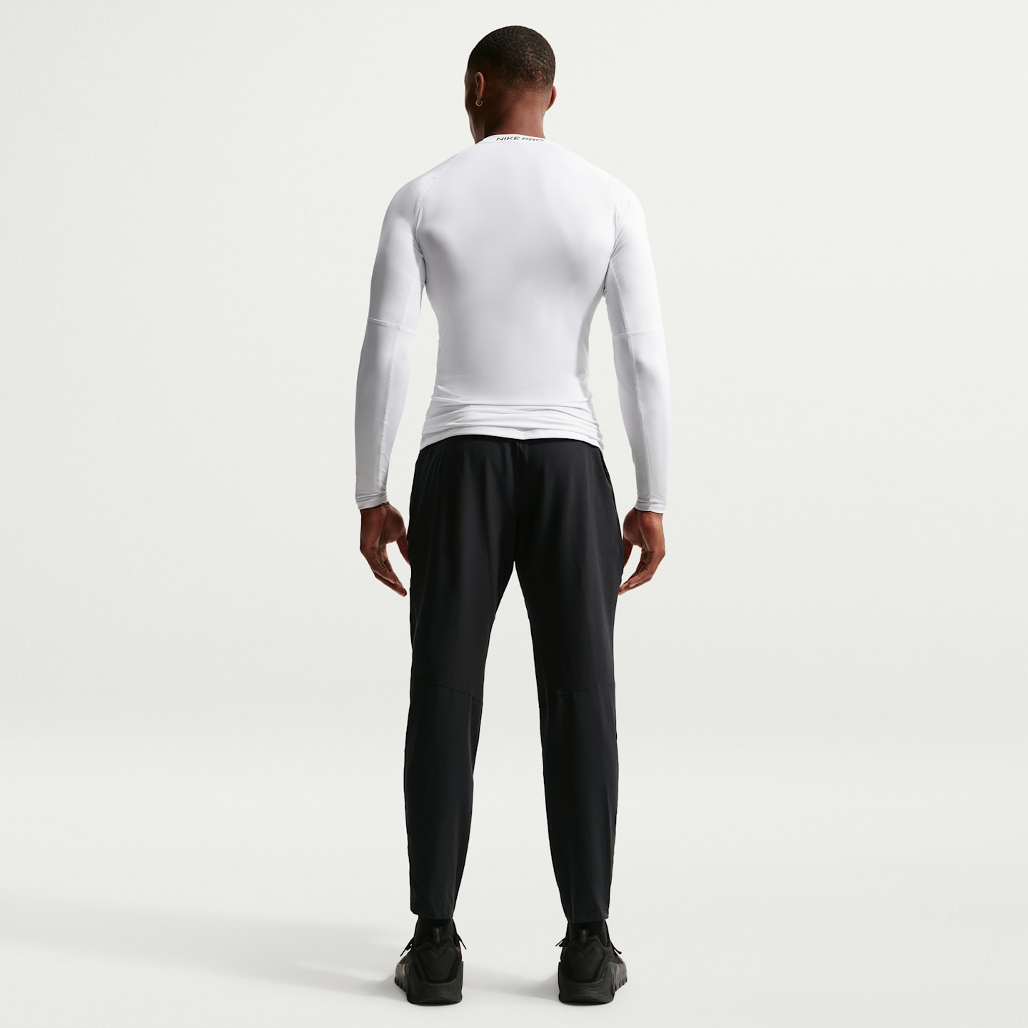 Мужские тренировочные брюки Nike Pro Dri-FIT, цвет: Чёрный / Белый — фото 5