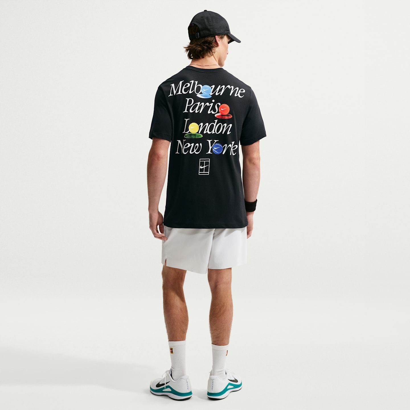 Мужская теннисная футболка NikeCourt Dri-FIT, цвет: Чёрный — фото 5